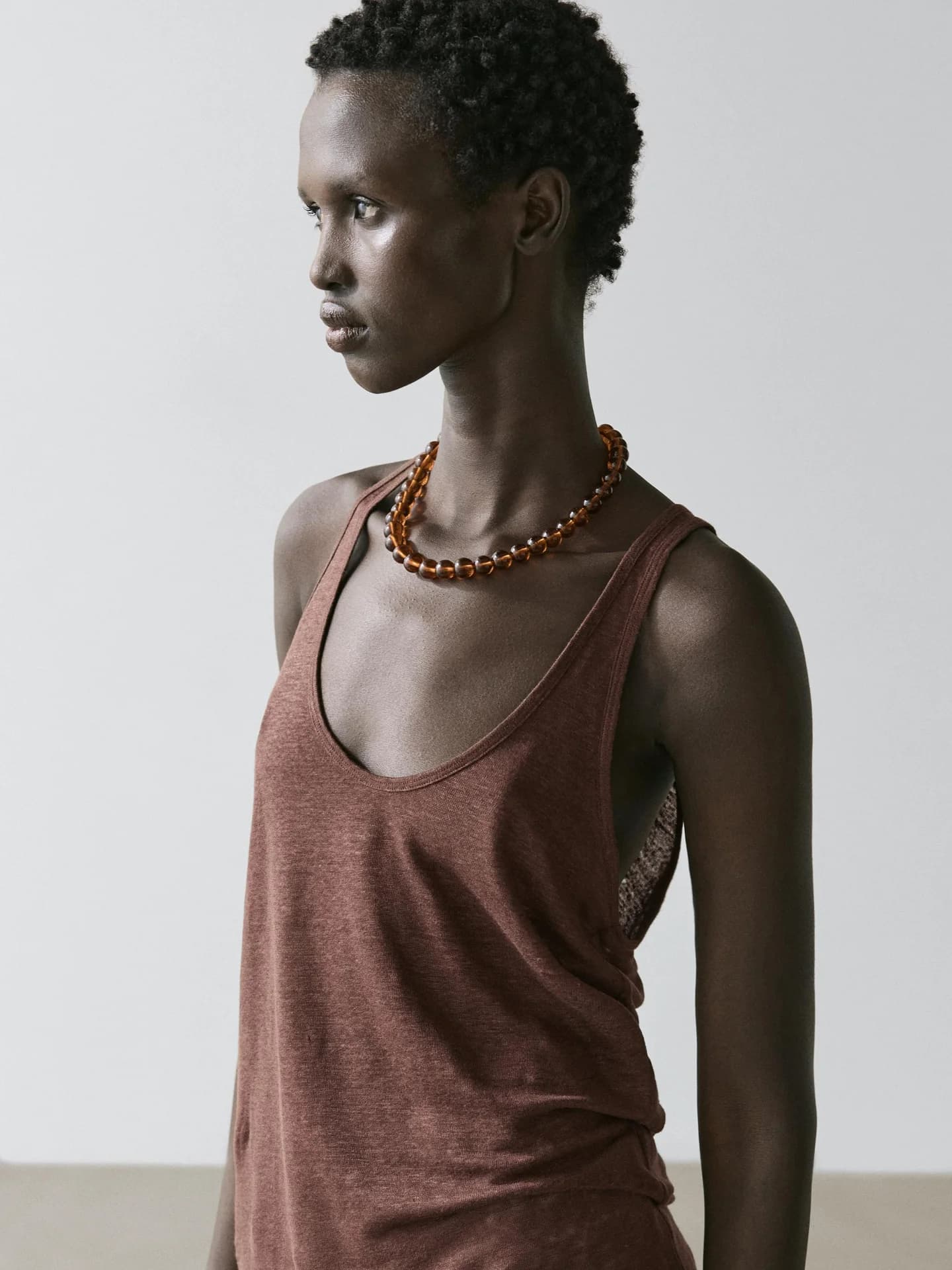 Топ из 100% льна с ремешками - фото 9