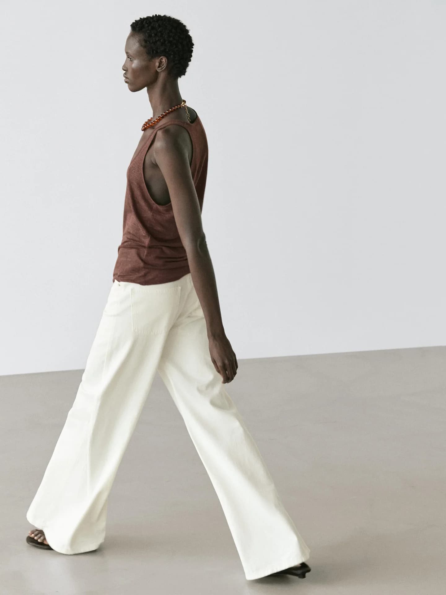 Топ из 100% льна с ремешками - фото 10