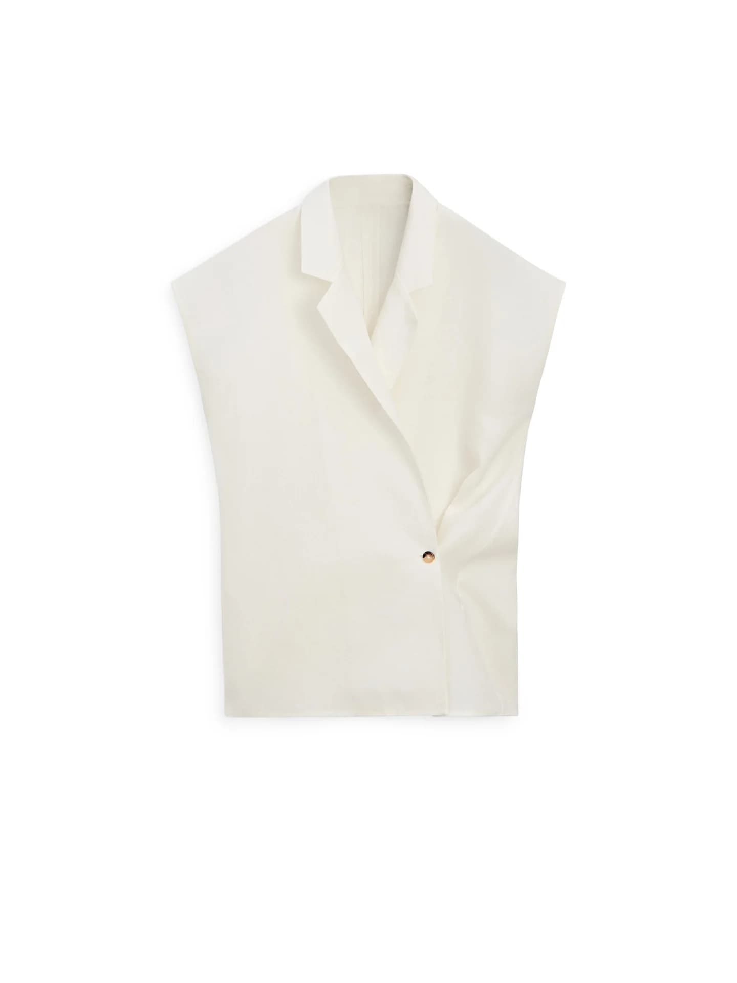 Льняной жилет на пуговицах - фото 5