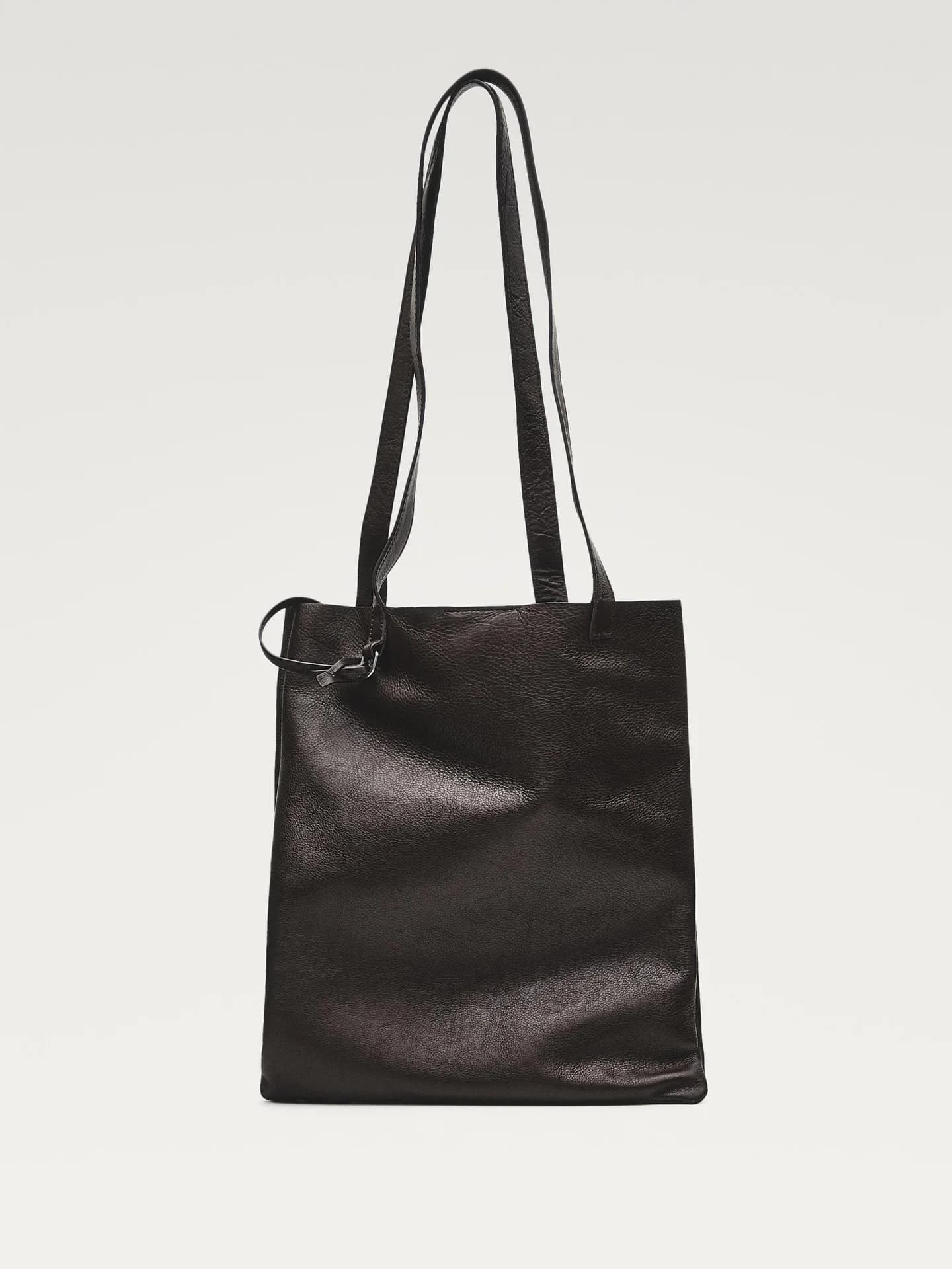 Сумка-шоппер с деталями клатча из кожи наппа - фото 2