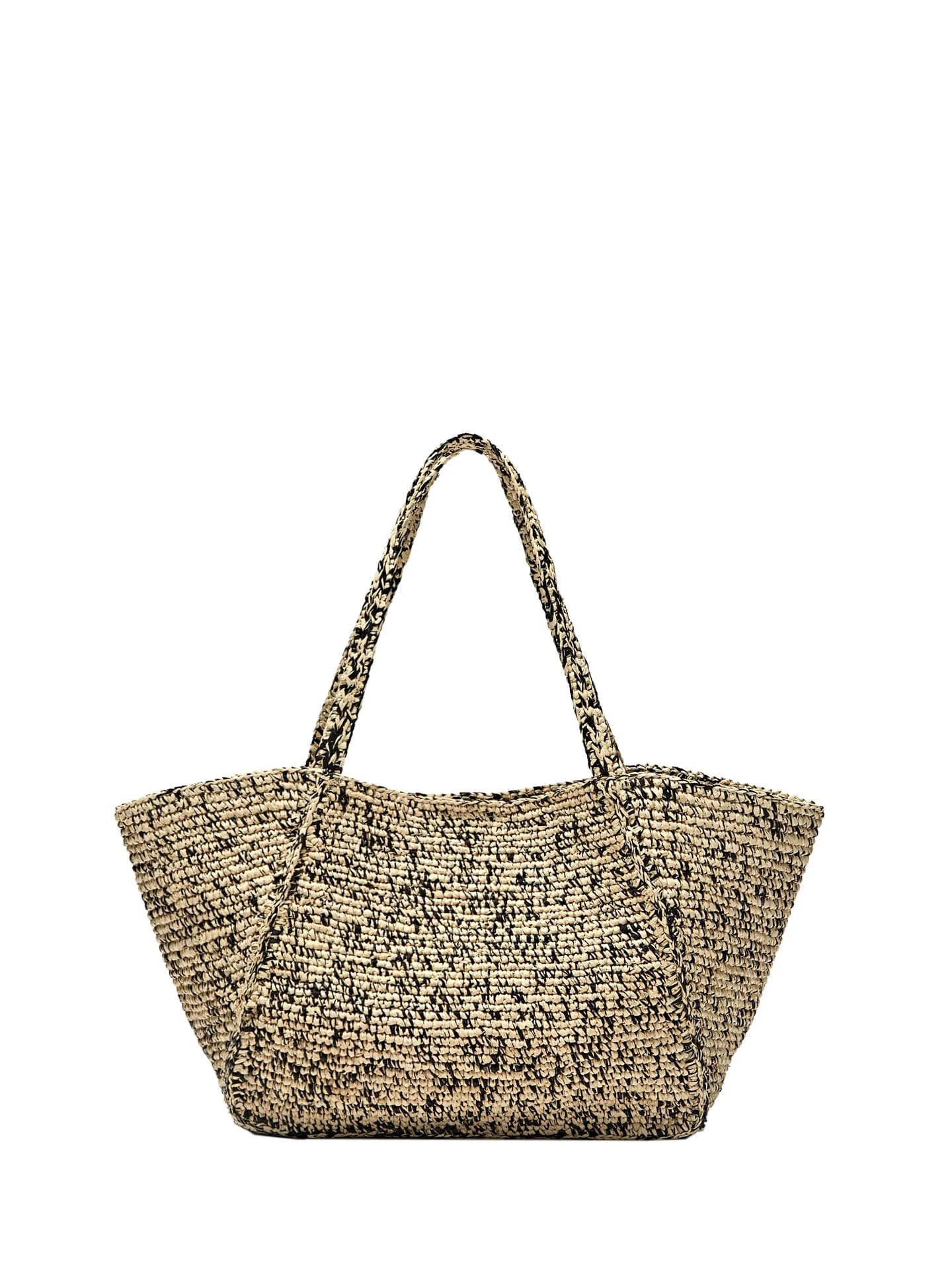 Сумка-шоппер среднего размера из 100% рафии. - фото 10