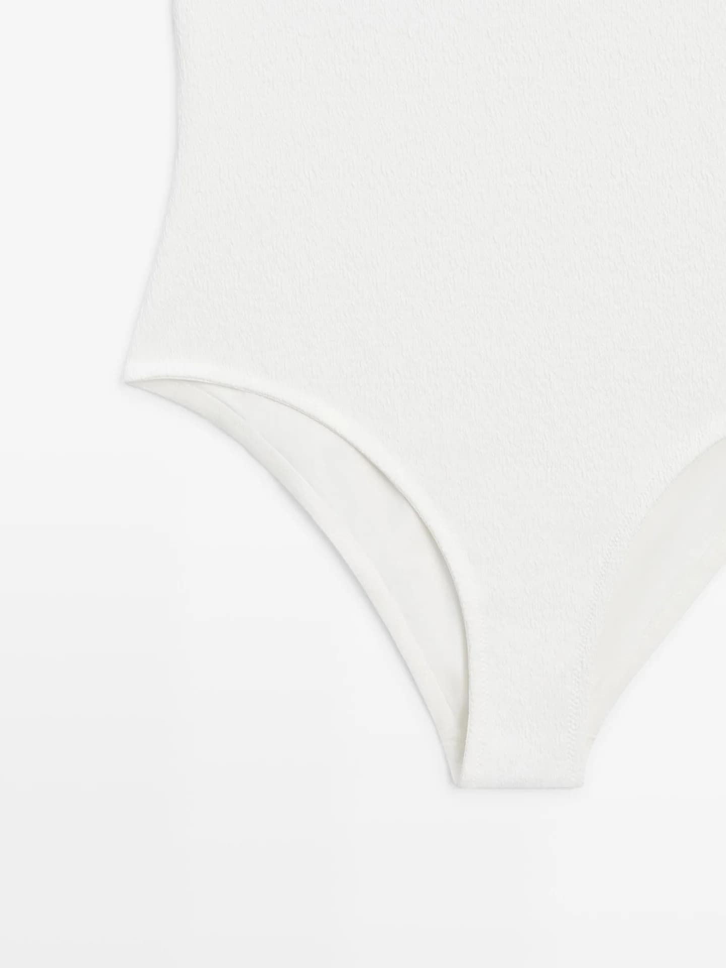 Текстурированный купальник с V-образным вырезом - фото 8