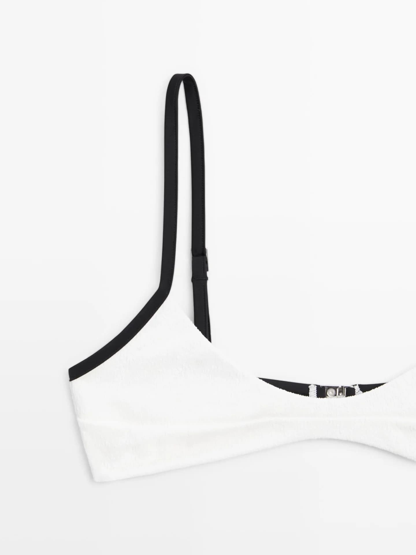 Лиф бикини контрастной текстуры - фото 4