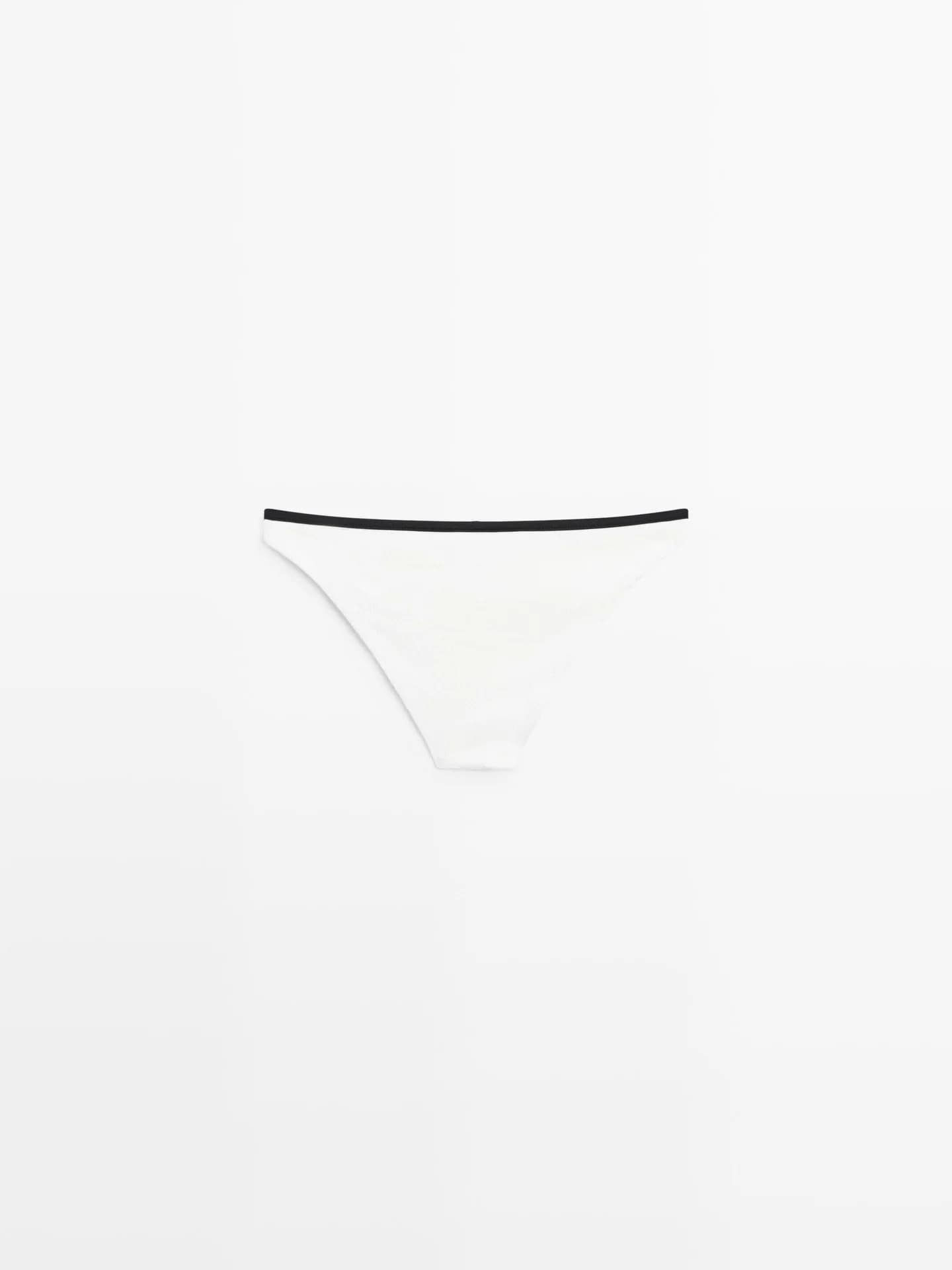 Плавки бикини с контрастной текстурой - фото 9