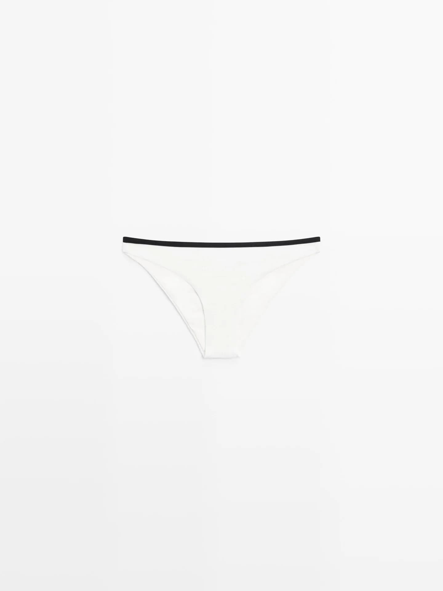 Плавки бикини с контрастной текстурой - фото 10