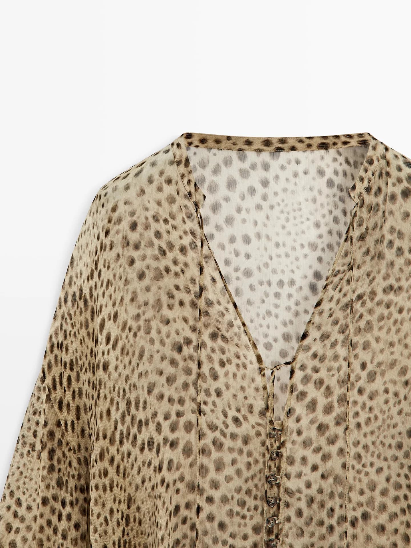 Летящая блузка с животным принтом - фото 5