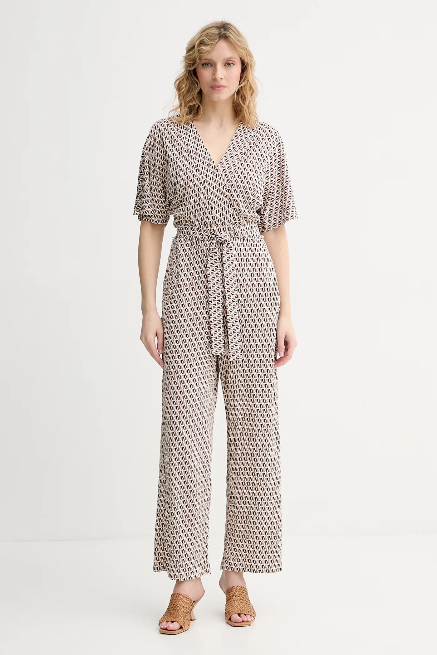 Женский комбинезон палаццо из вискозы EGREGE.