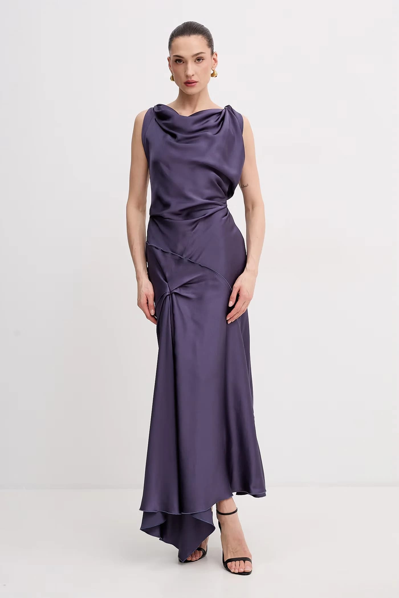 Драпированное платье с вискозой