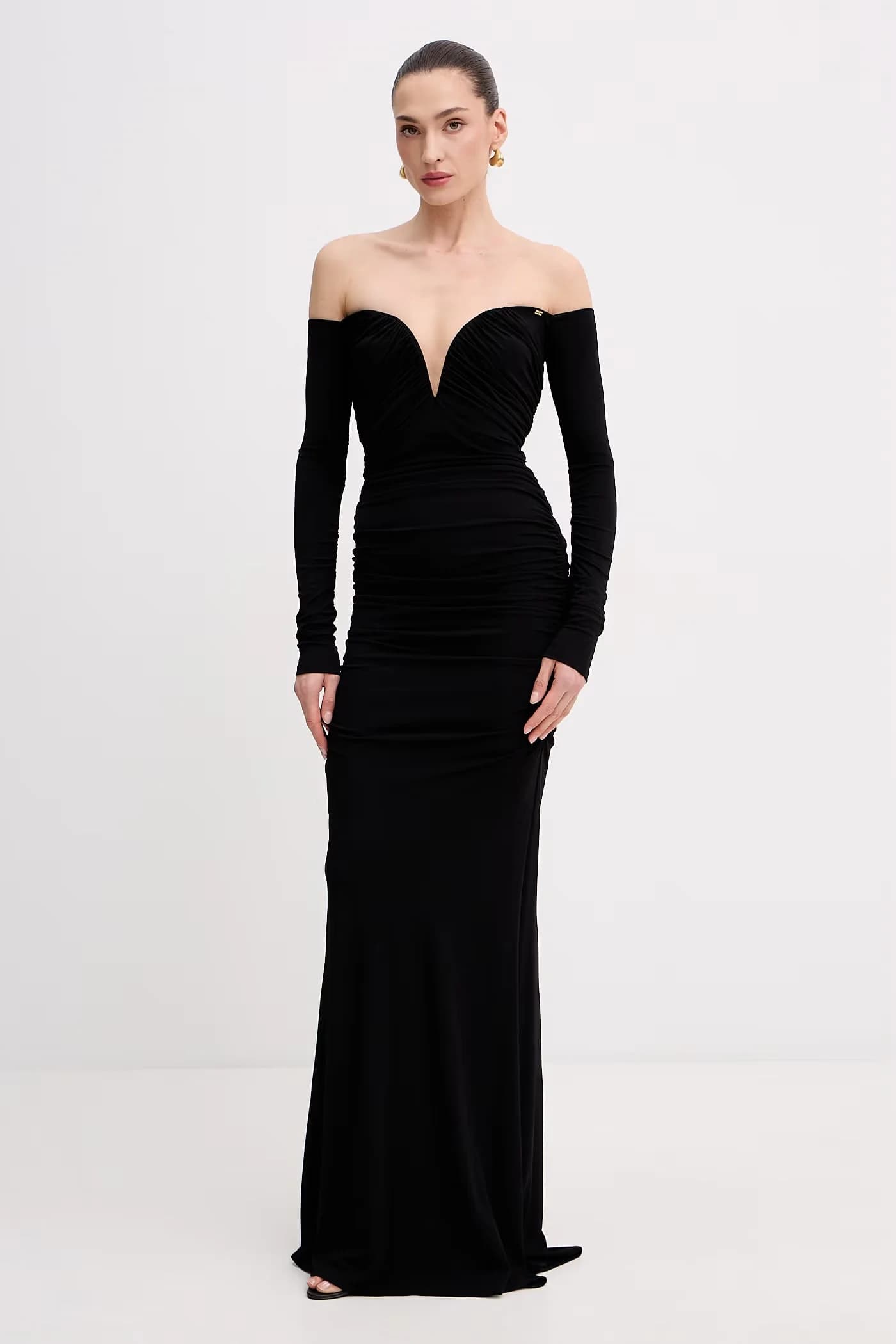 Драпированное платье из вискозы