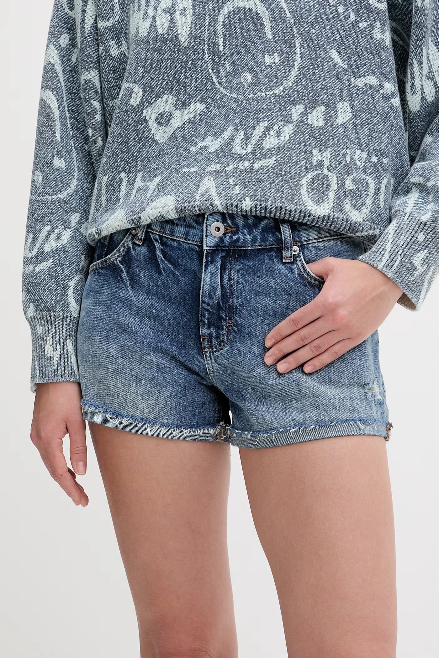 HUGO женские джинсовые шорты Galimon_1_B