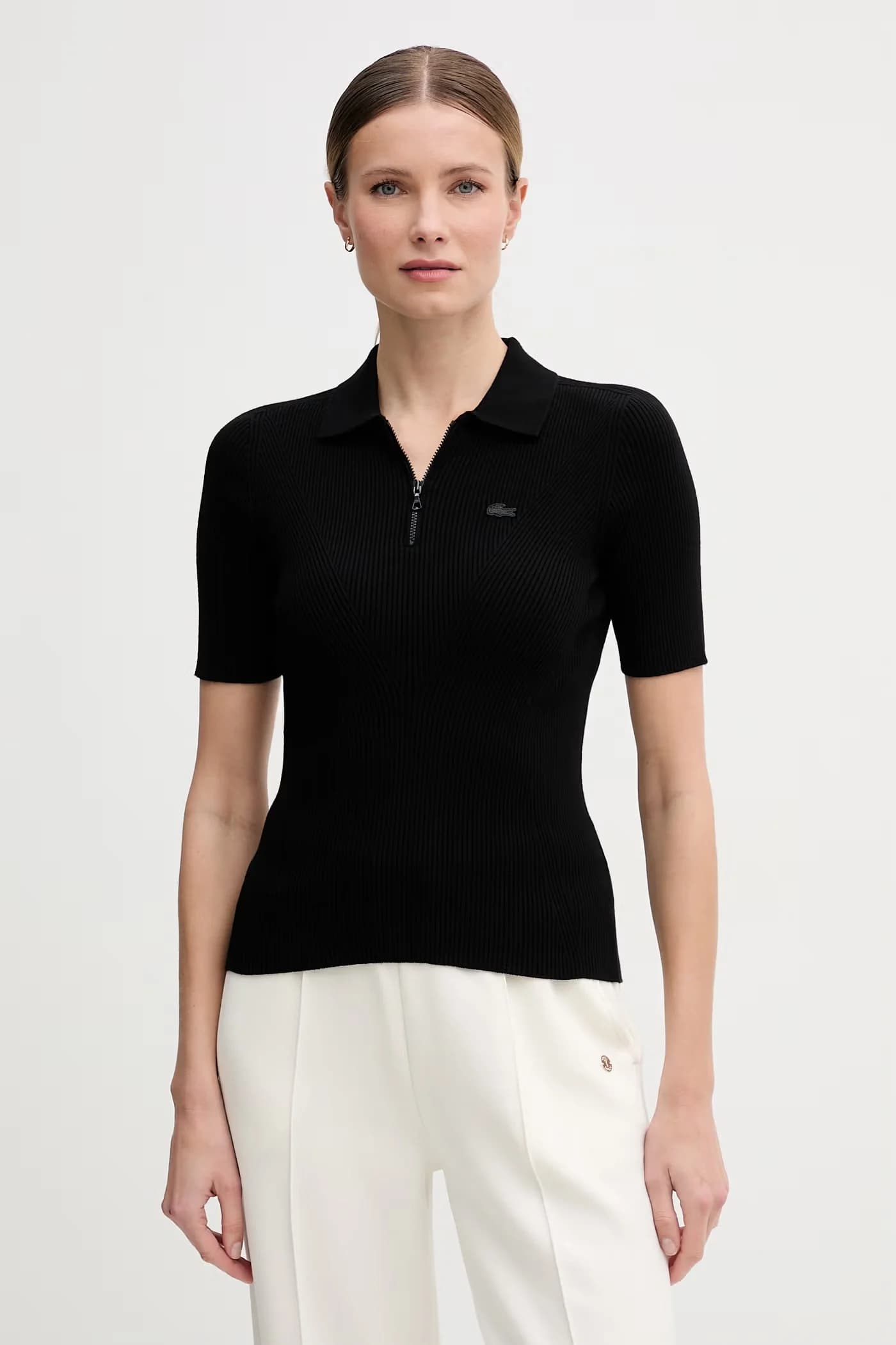 Женский свитер-поло из вискозы