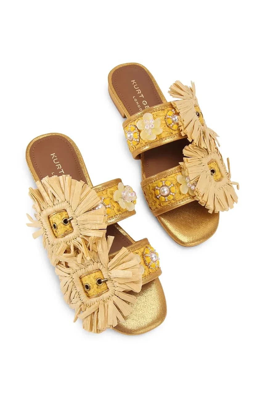 Женские шлепанцы Raffia Buckle Flat Sdl - фото 2