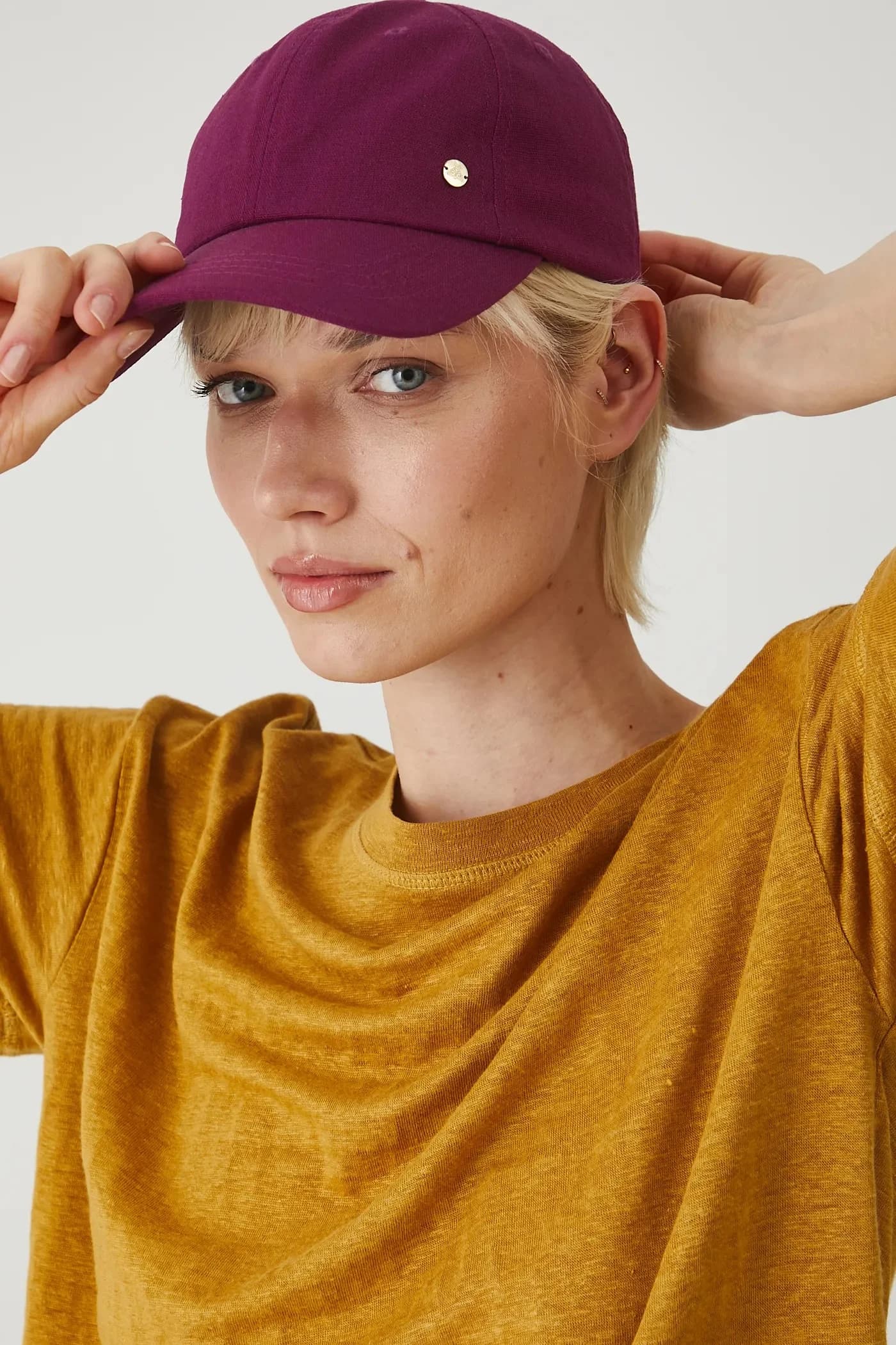 Льняная бейсболка