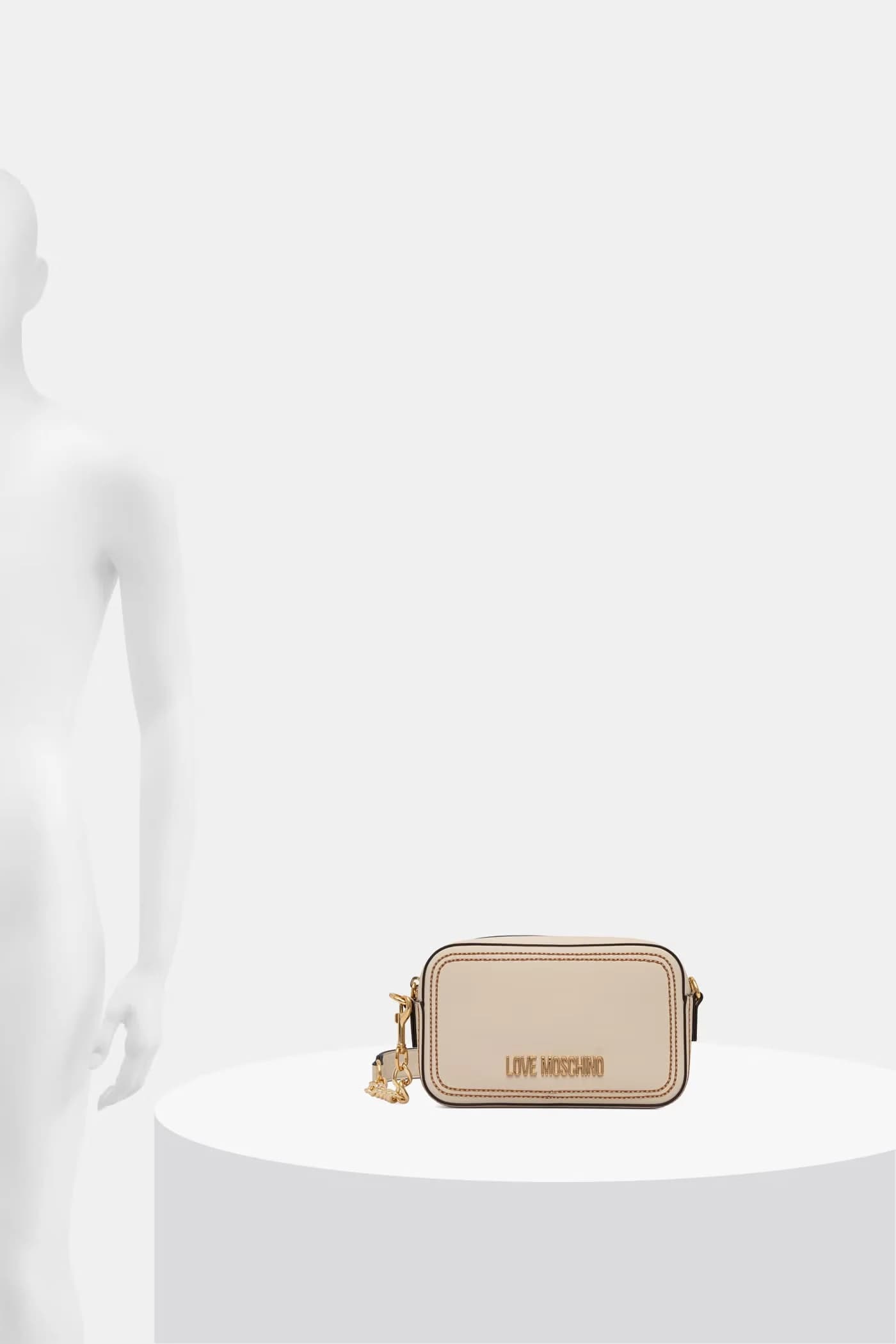 Женская сумка через плечо из искусственной кожи. бежевая для женщин - фото 6