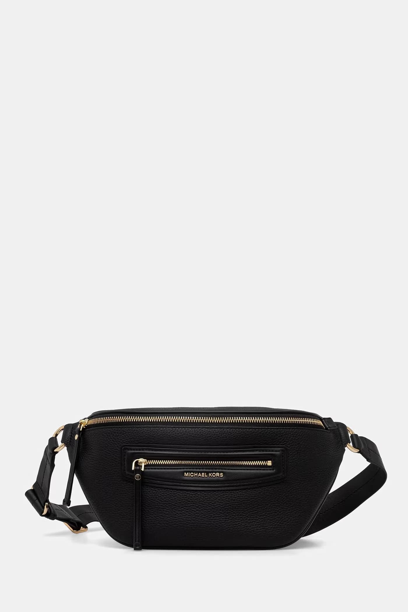 Женская кожаная поясная сумка