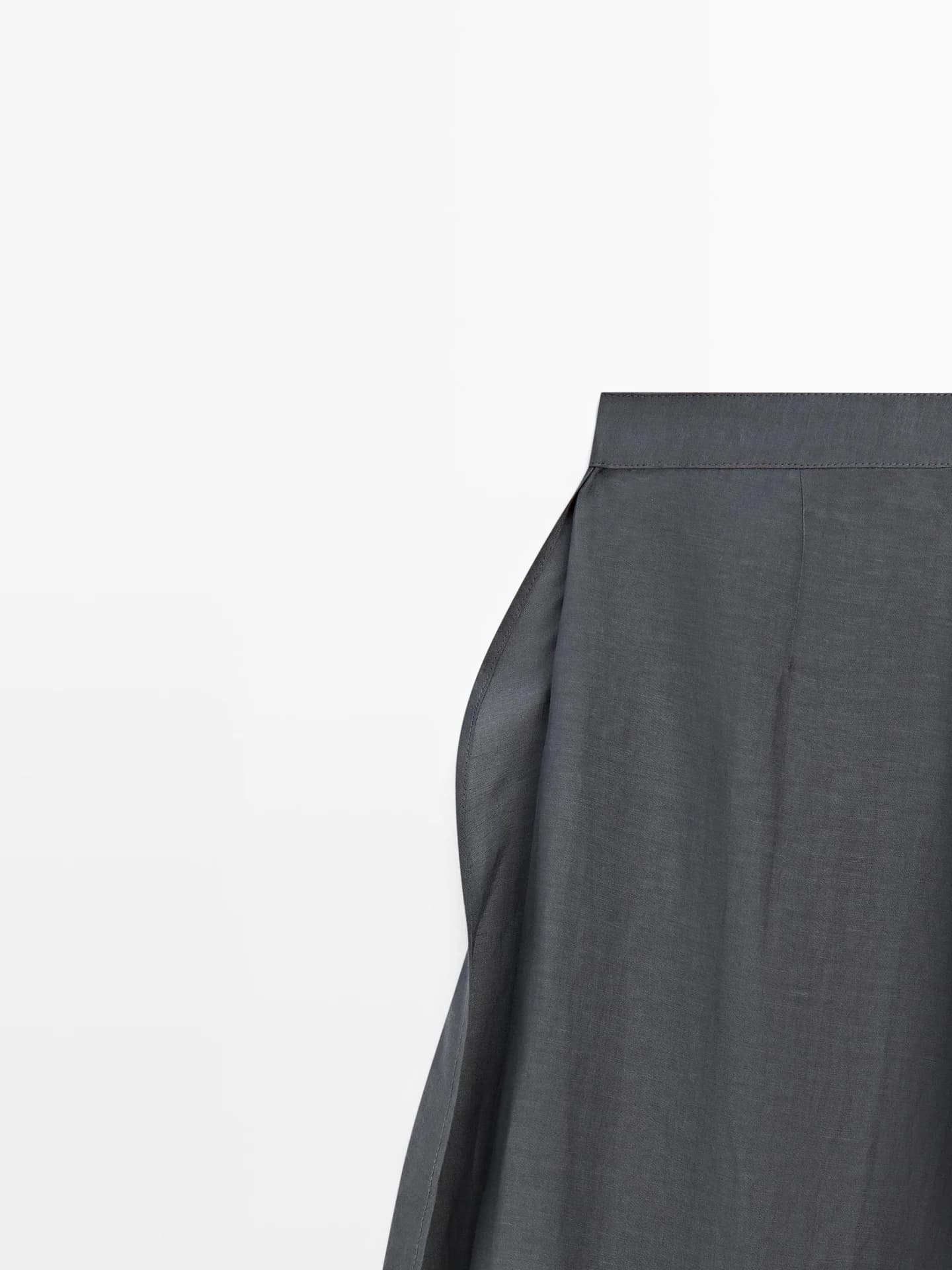 Льняные брюки с разрезами - фото 2