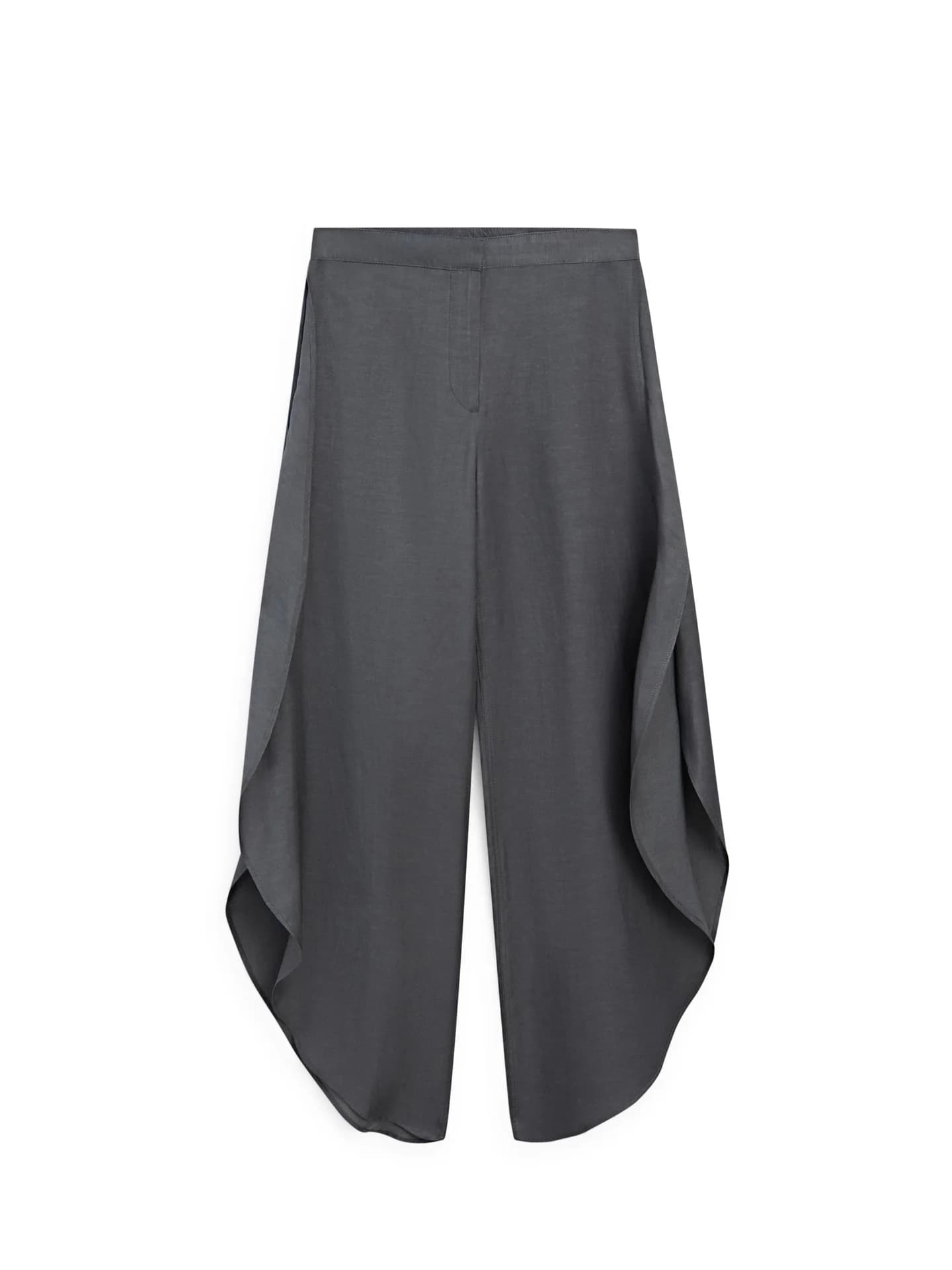 Льняные брюки с разрезами - фото 3