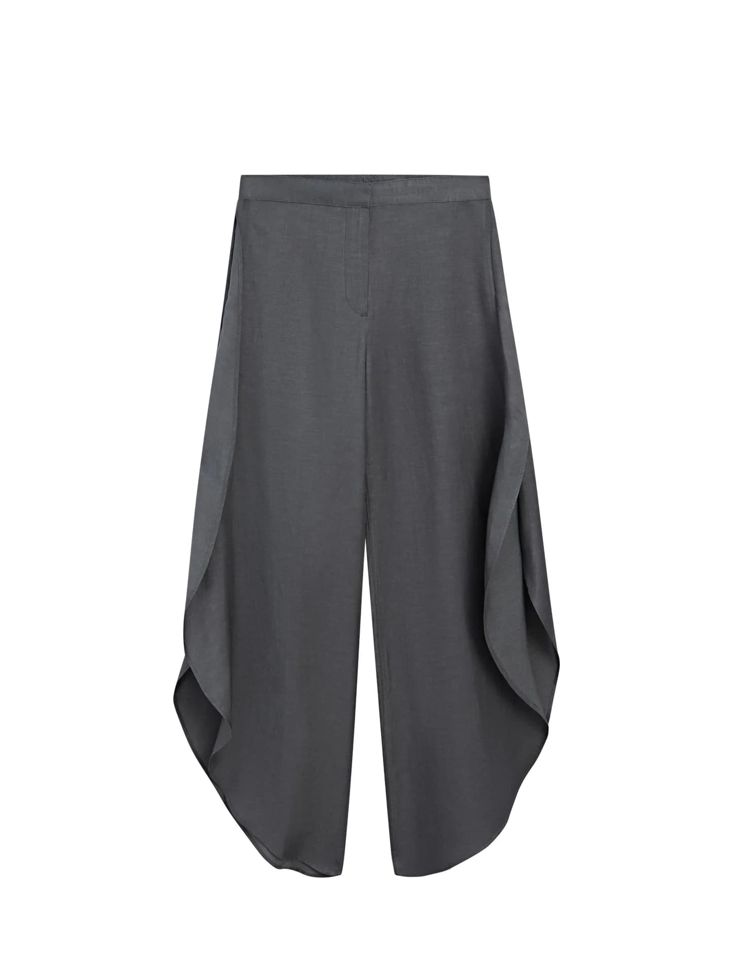 Льняные брюки с разрезами - фото 8