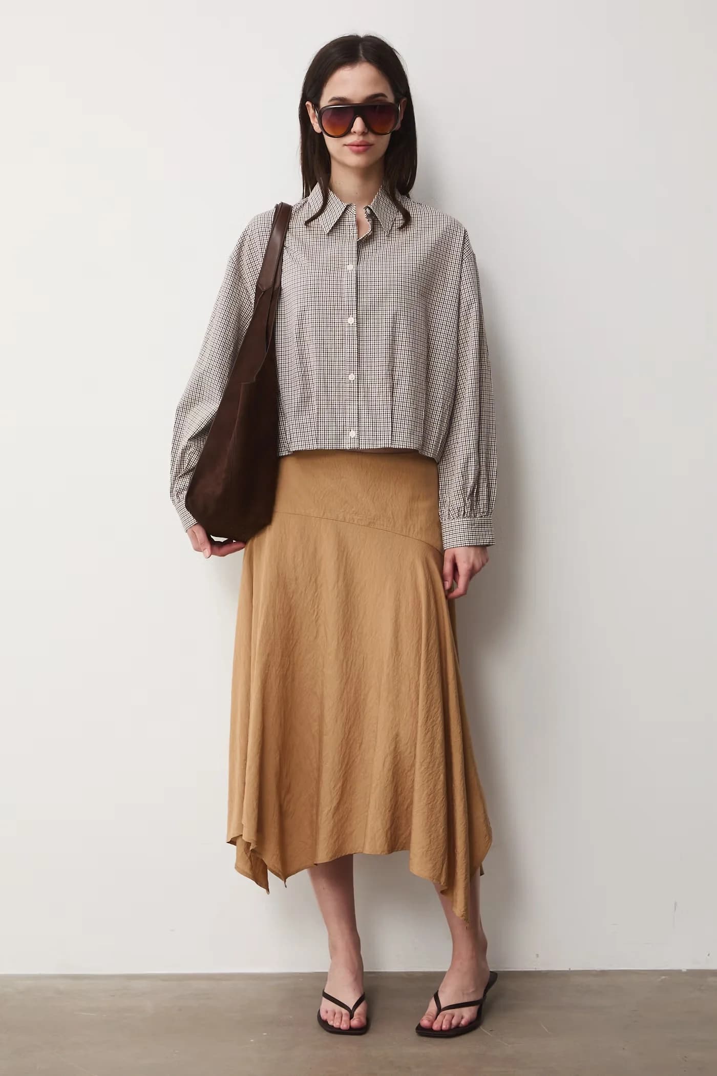 Асимметричная юбка из модала