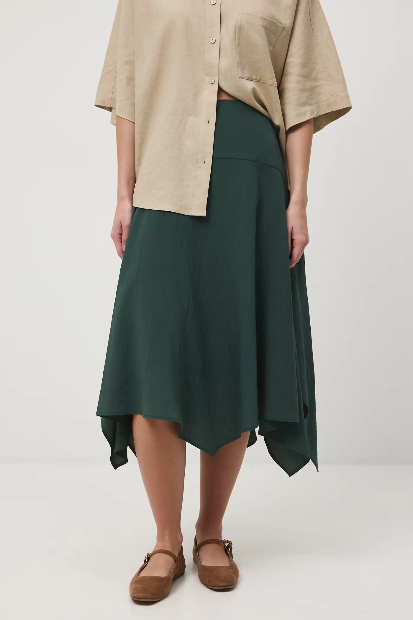 Асимметричная юбка из модала