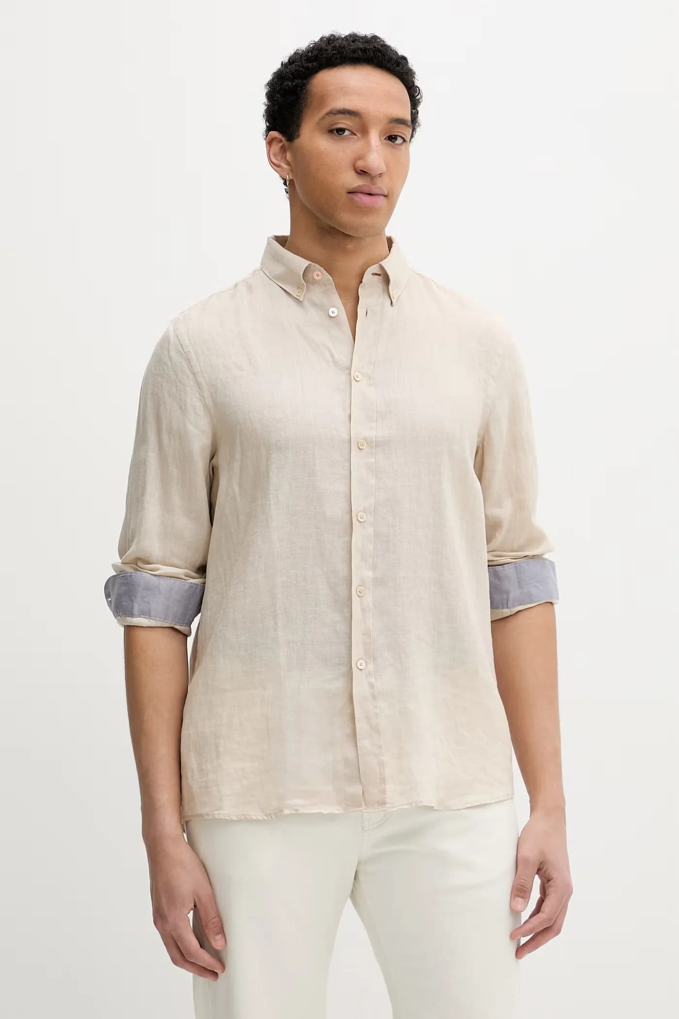 Мужская льняная рубашка