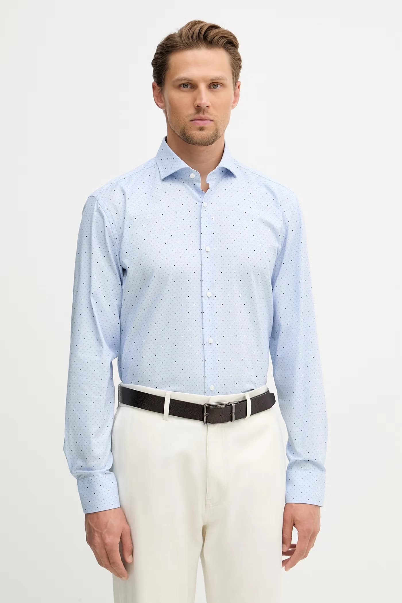 Рубашка HANK из хлопка с эластаном