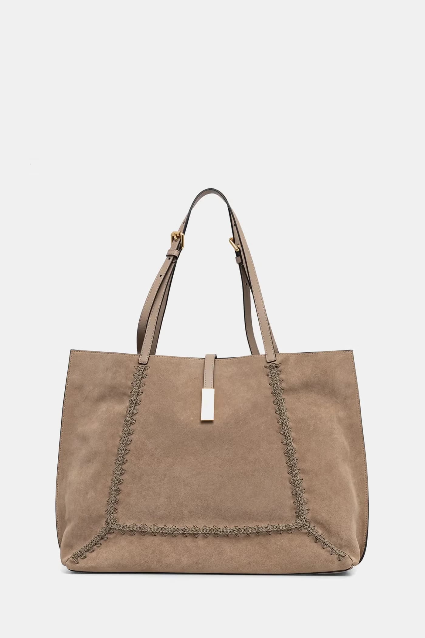 Женская замшевая сумка-тоут