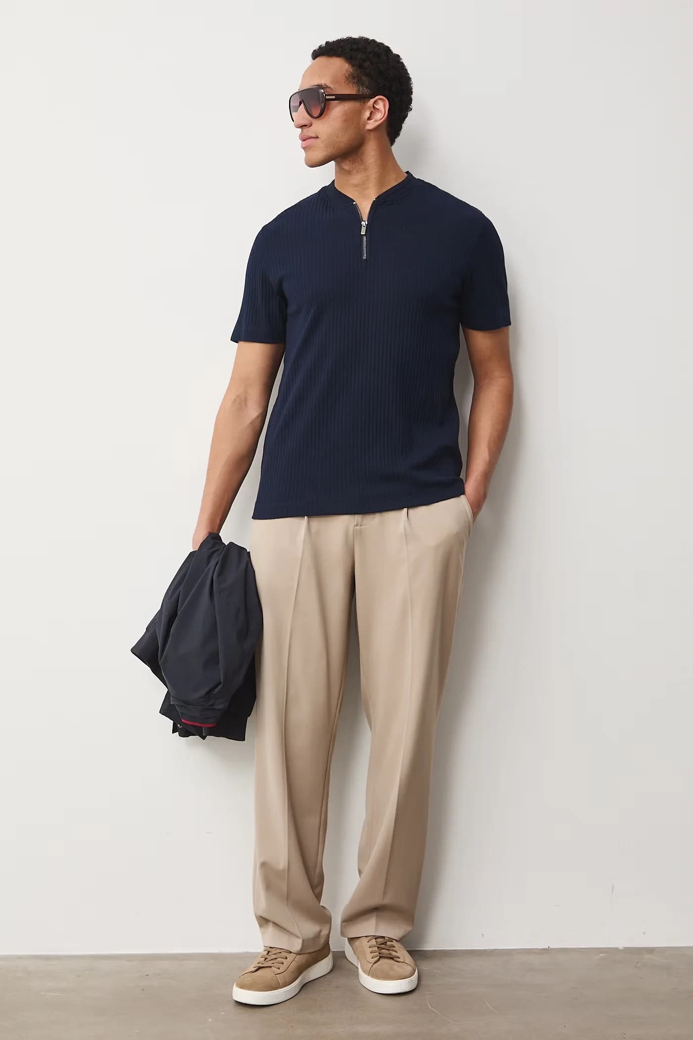 Мужская футболка из хлопка с эластаном