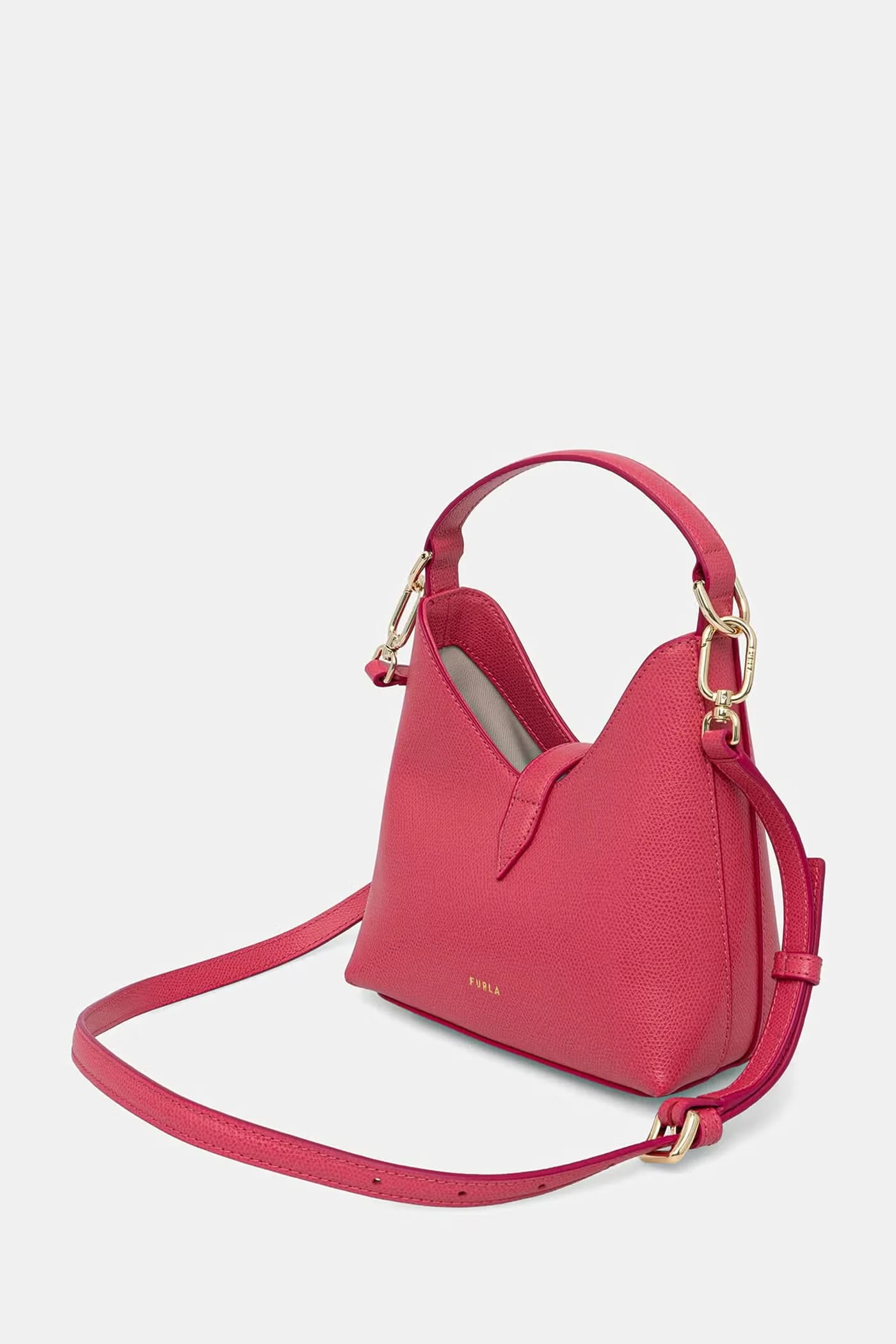 Женская кожаная сумка Iride Mini Hobo розовая для женщин - фото 3