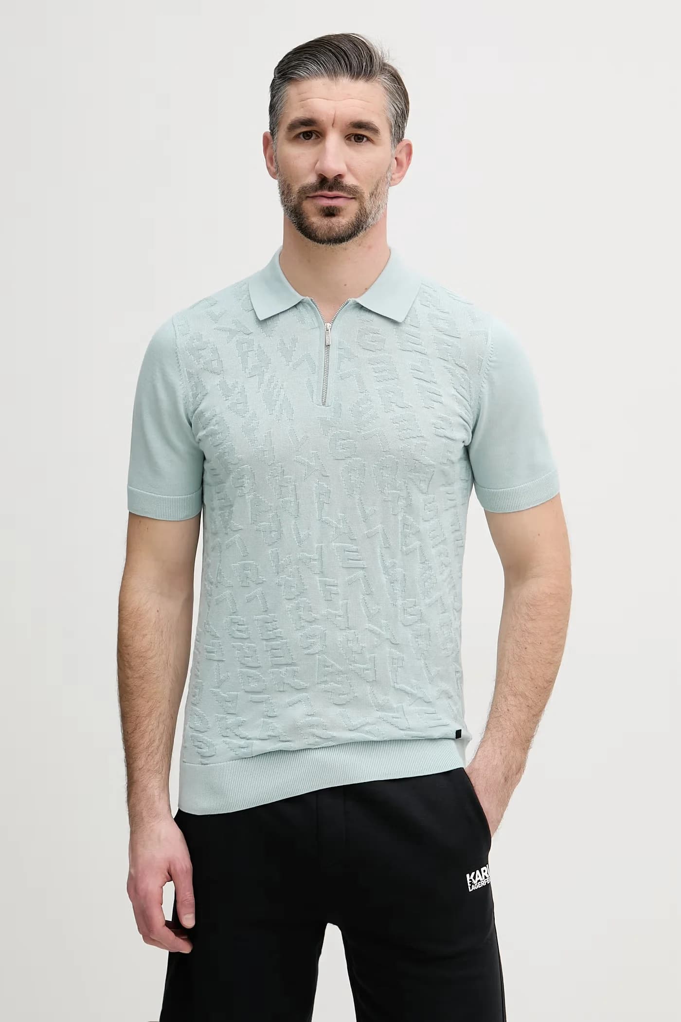 Мужской хлопковый свитер-поло