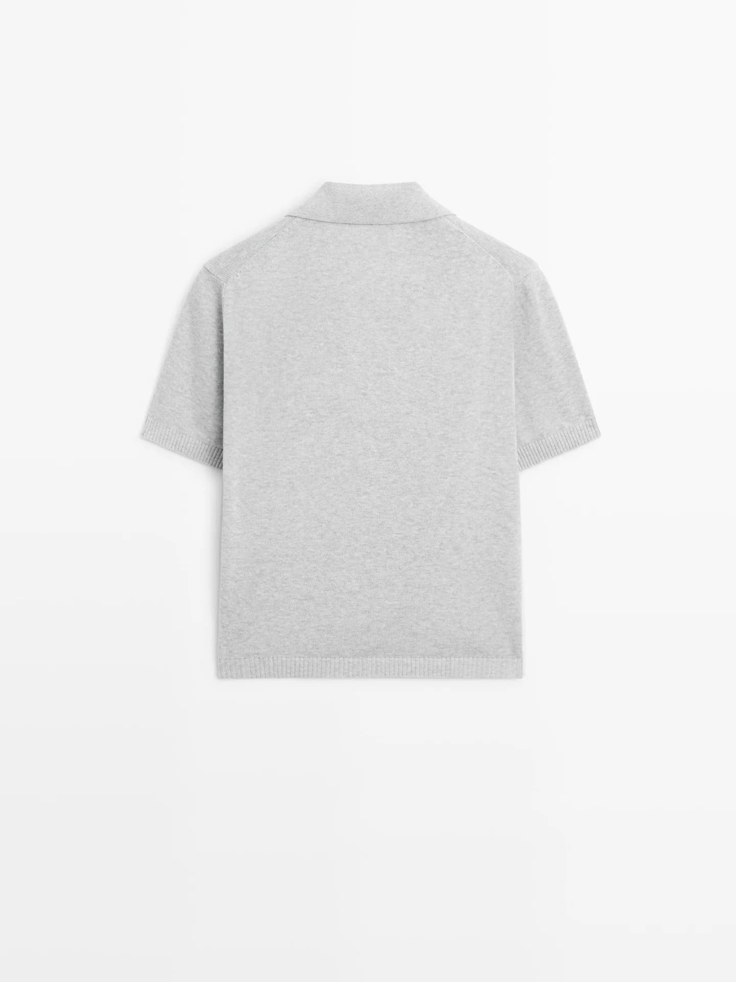Свитер-поло хлопковой вязки - фото 2