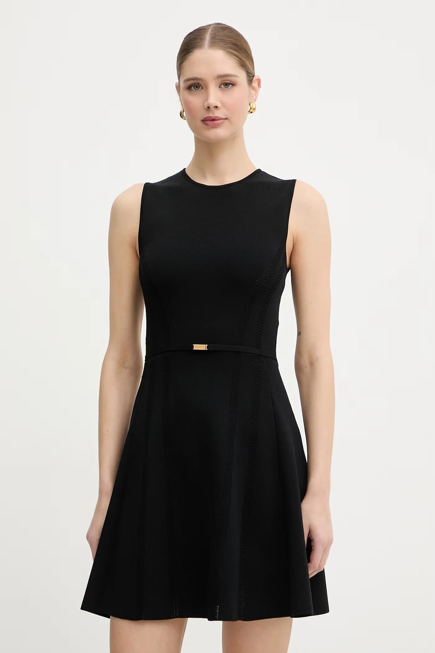 KASHU расклешенное платье из вискозы.