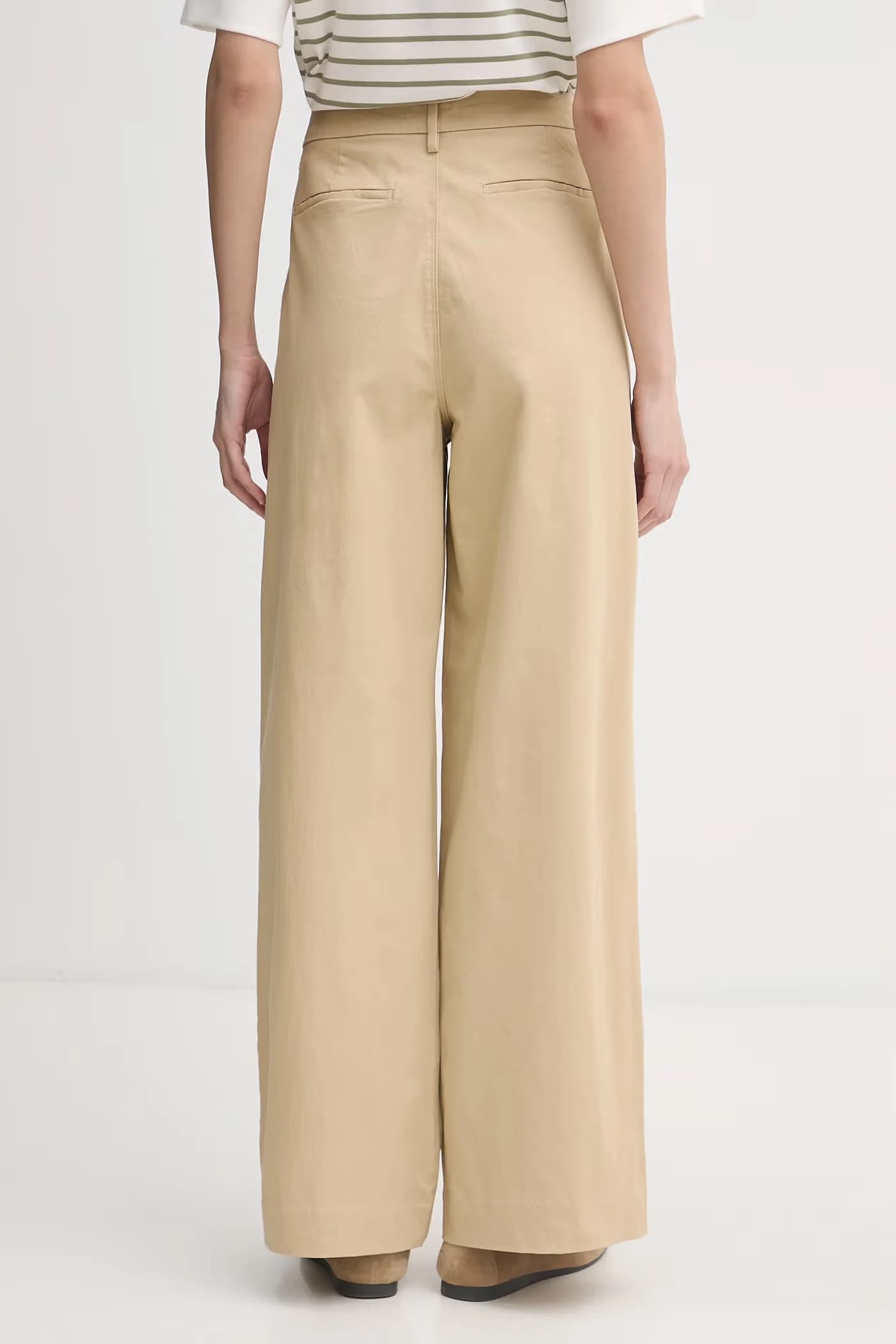 Женские хлопковые брюки ПОЛНАЯ ДЛИНА, ШИРОКАЯ НОГА - фото 3