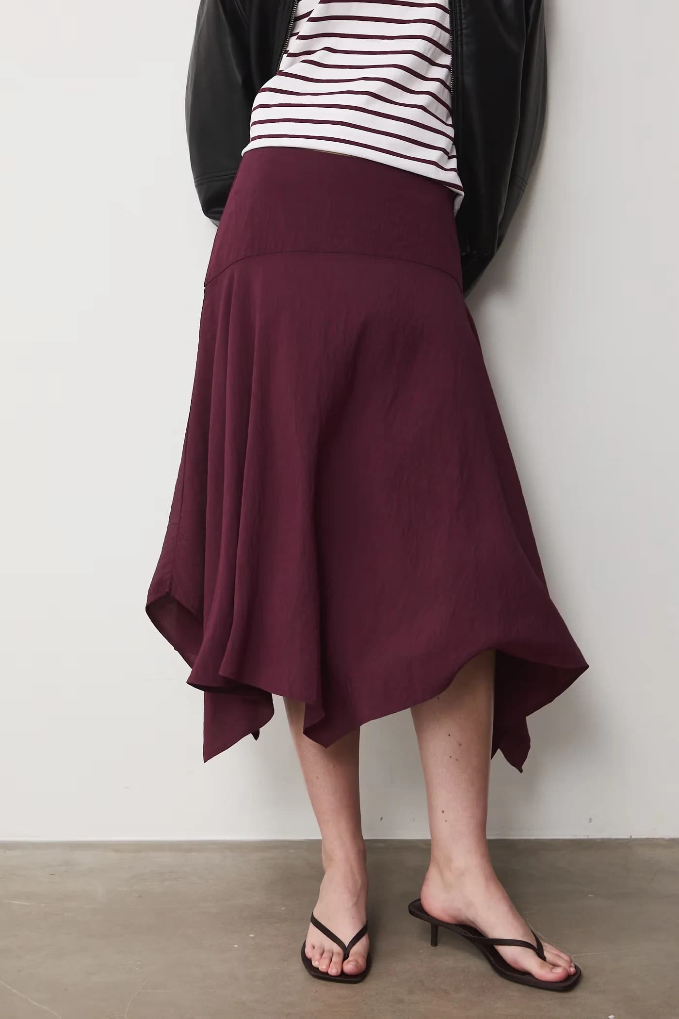 Асимметричная юбка из модала