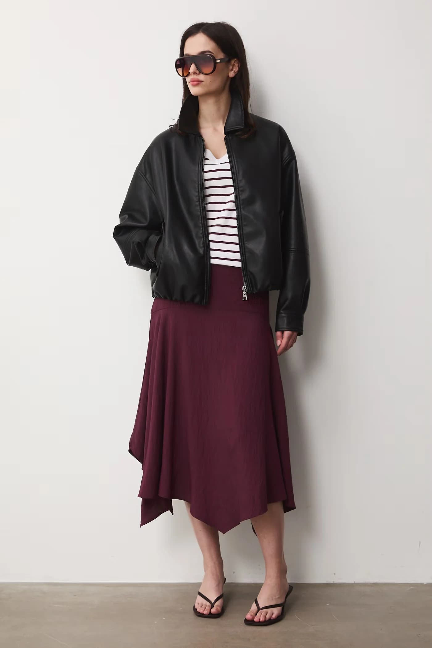 Асимметричная юбка из модала - фото 2