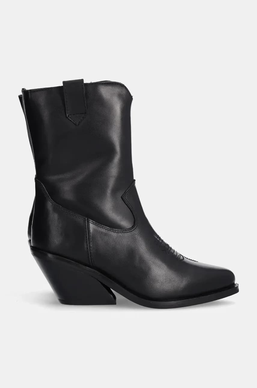 Кожаные ковбойские сапоги - фото 3