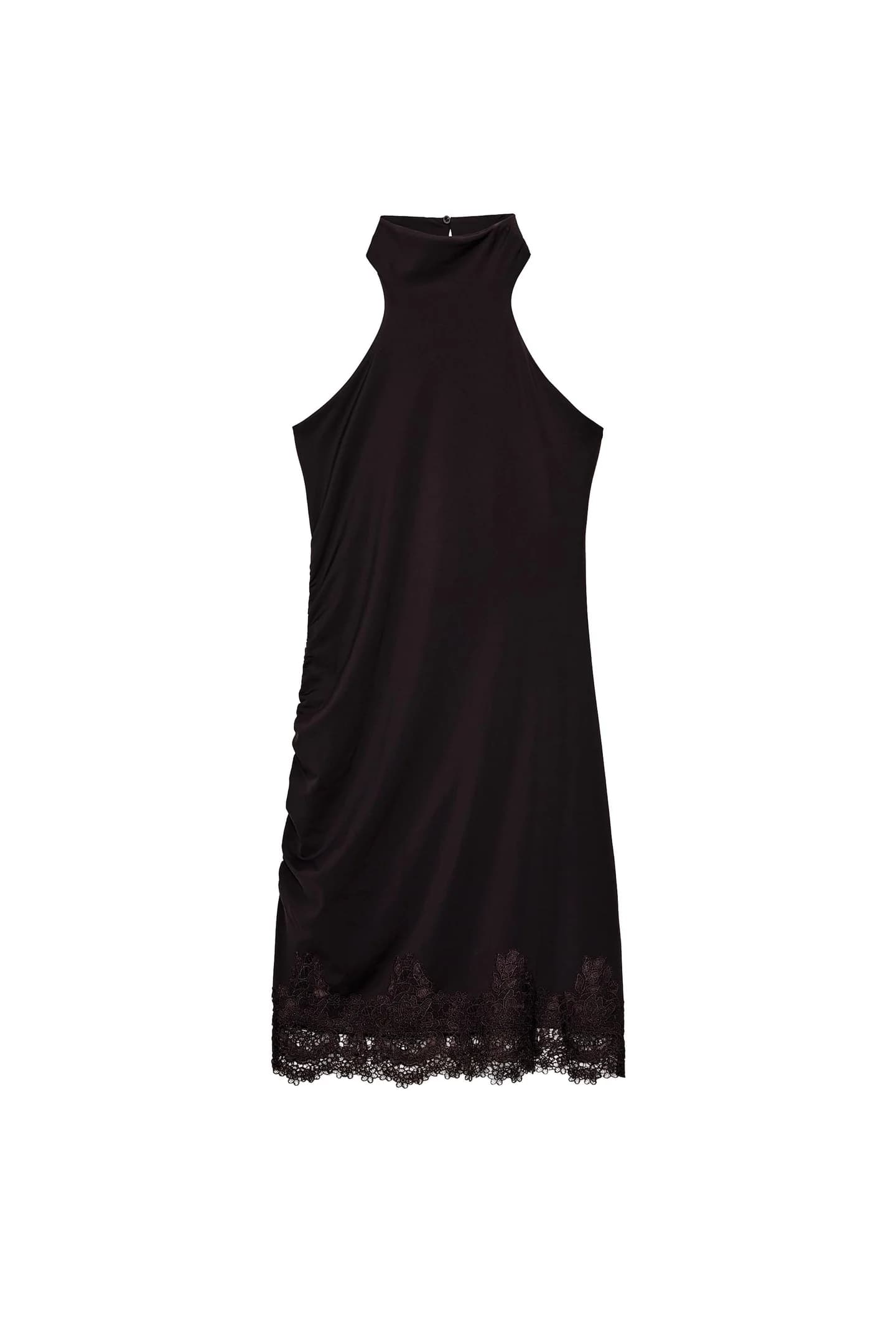 КРУЖЕВНОЕ ПЛАТЬЕ С ХАЛТЕРОМ - фото 3