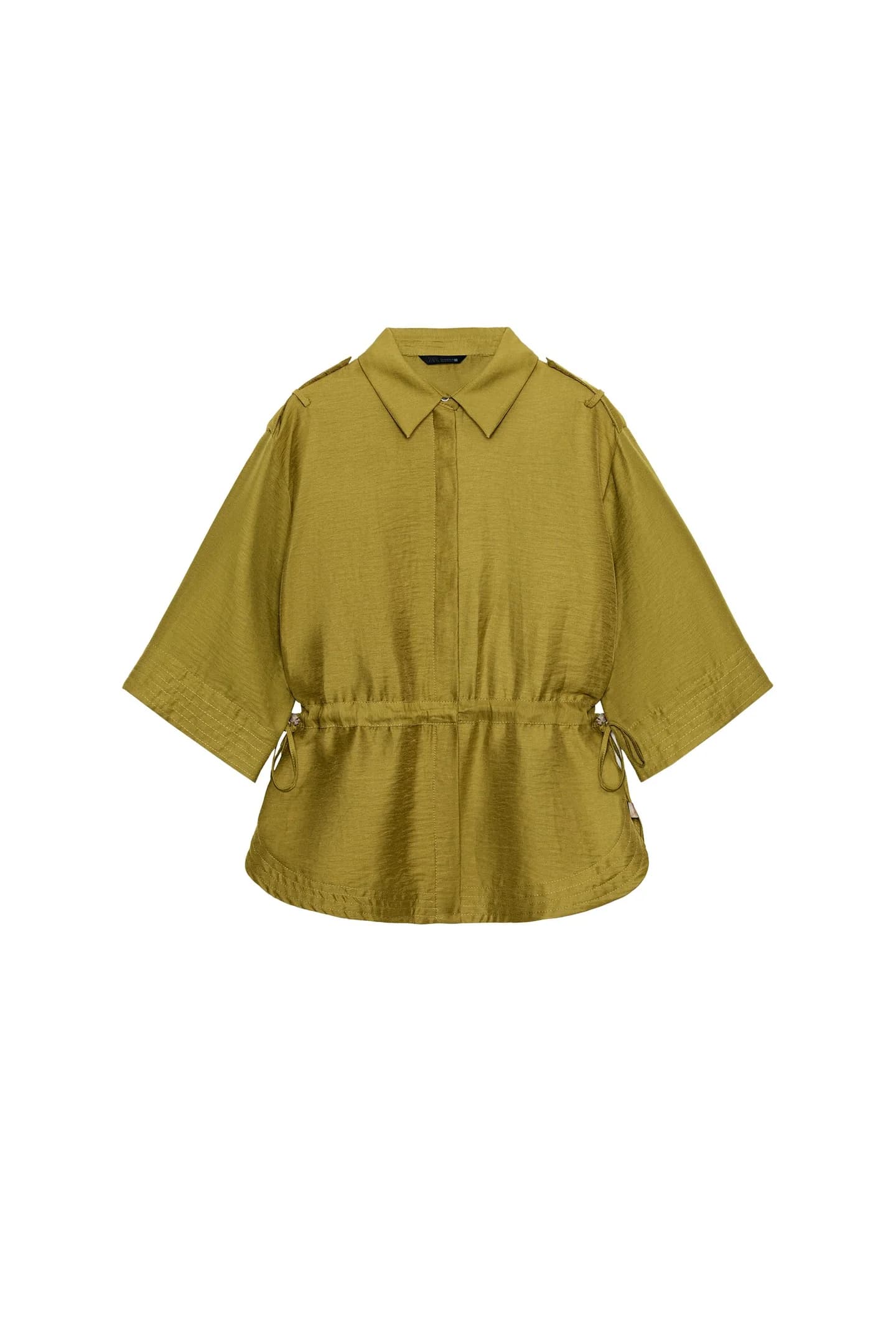 ЛЬНЯНАЯ РУБАШКА САФАРИ С ЗАВЯЗКАМИ НА ПОЯСИИ - фото 3
