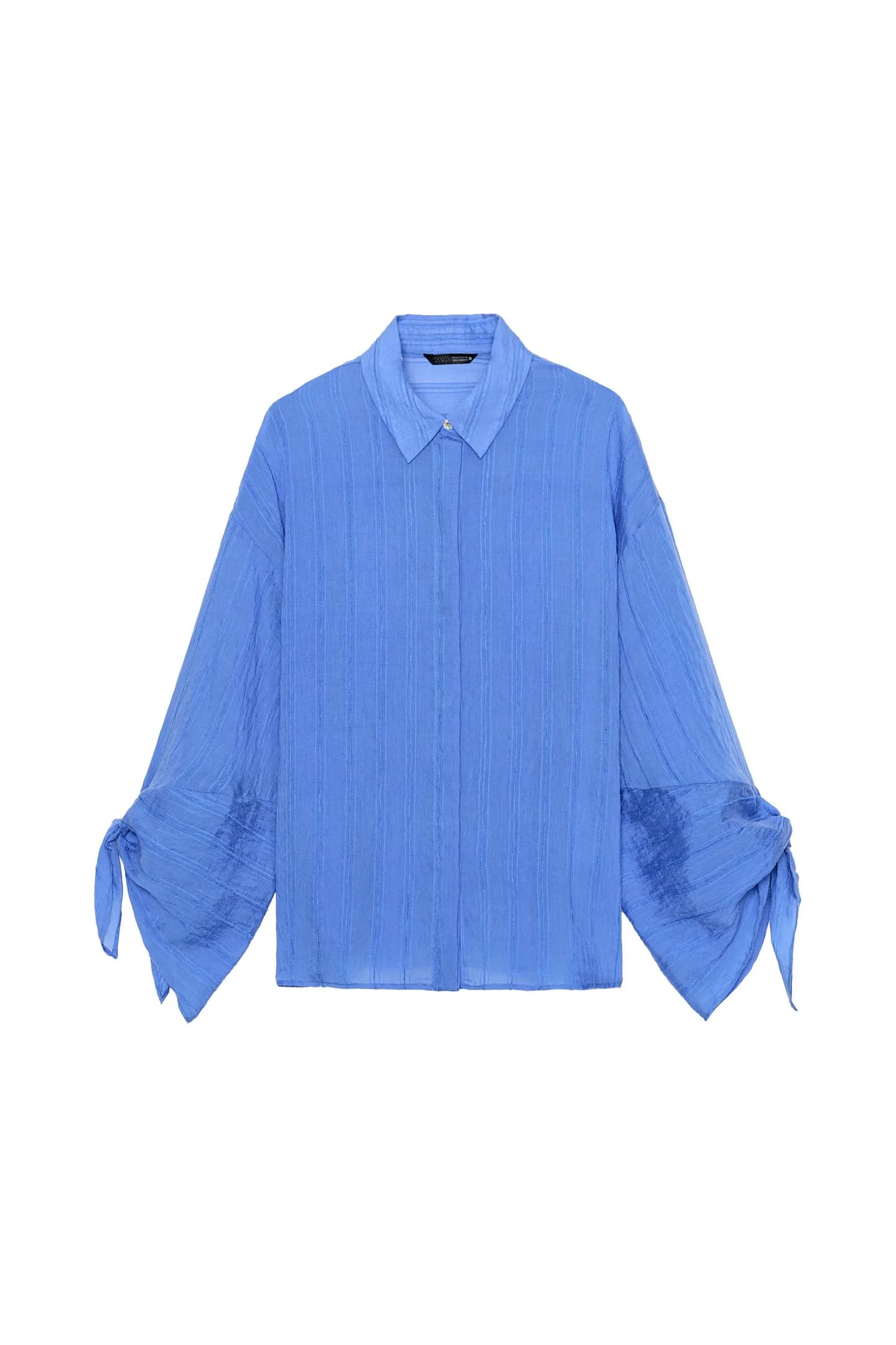 ПОЛОСКАЯ РУБАШКА НА ЗАВЯЗКАХ - фото 3