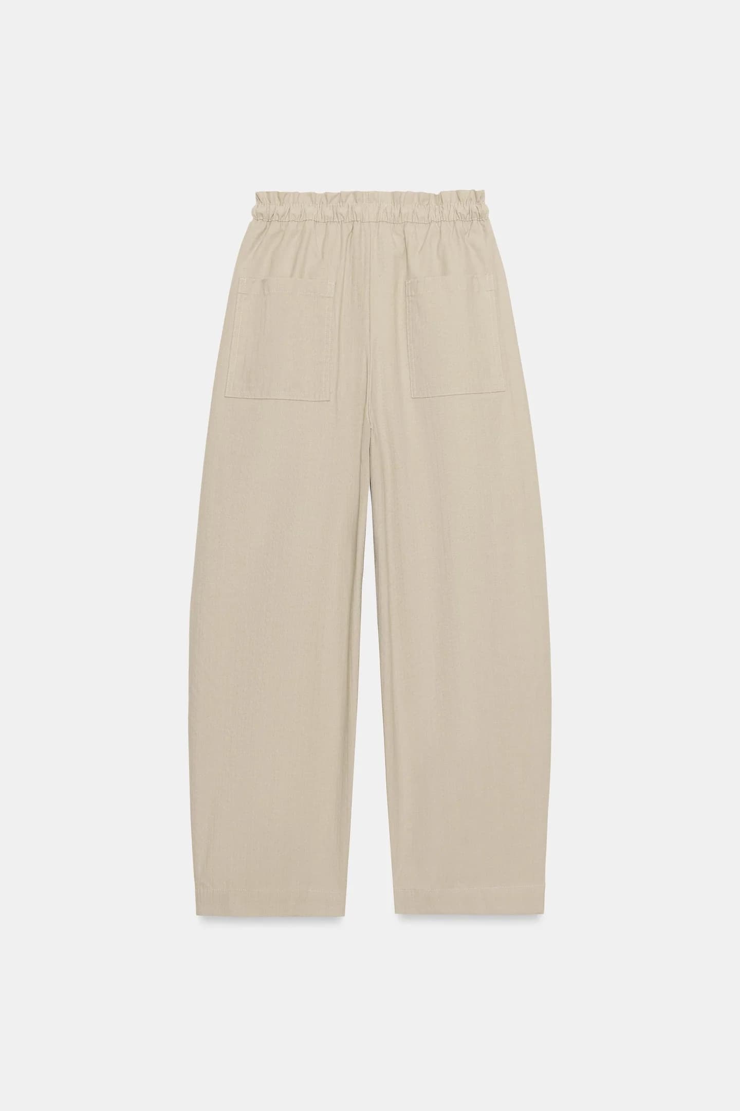 ЗАЮЖЕННЫЕ БРЮКИ С ЭЛАСТИЧНЫМ ПОЯСОМ - фото 2