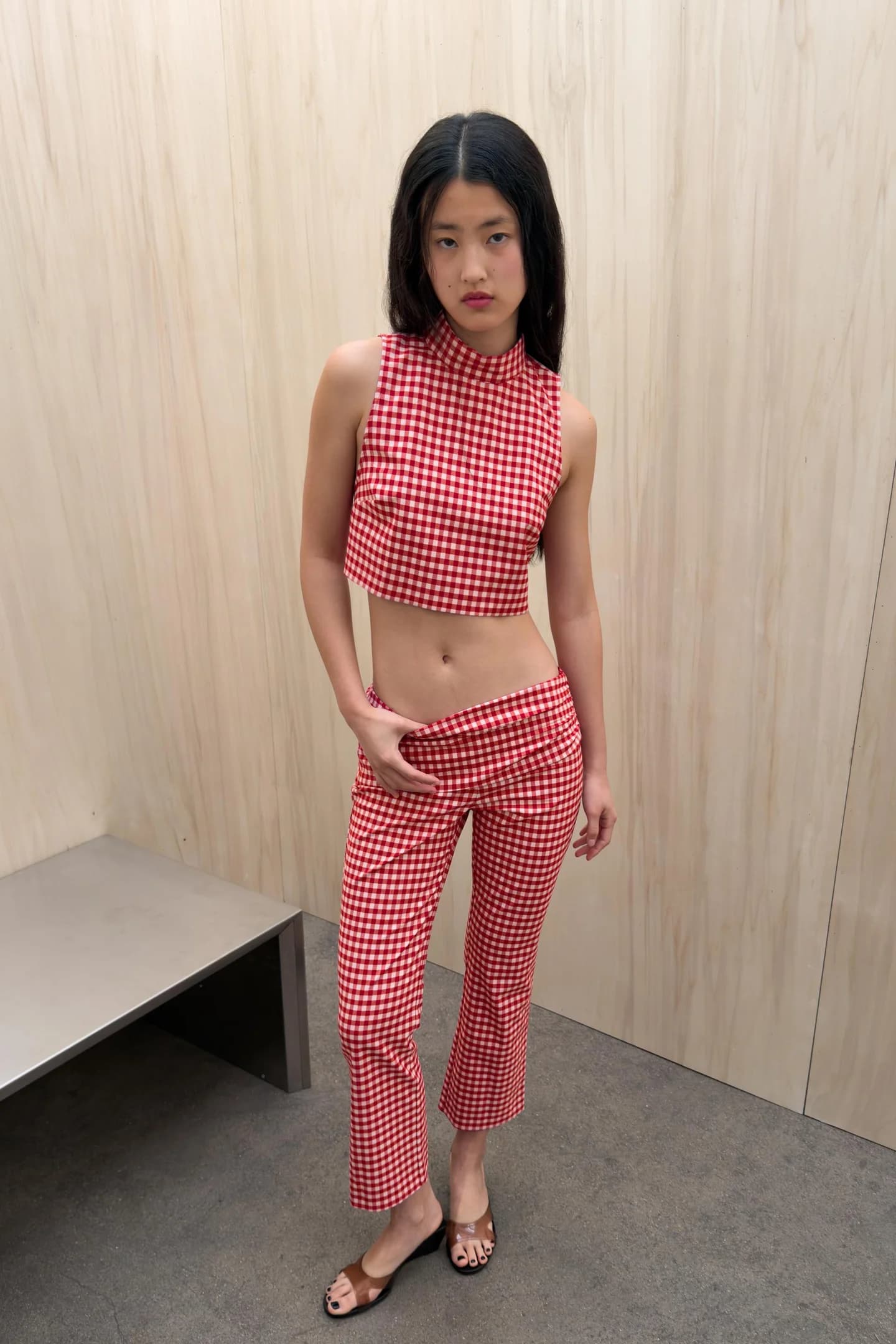 БРЮКИ-КАПРИ В КЛЕТКУ VICHY