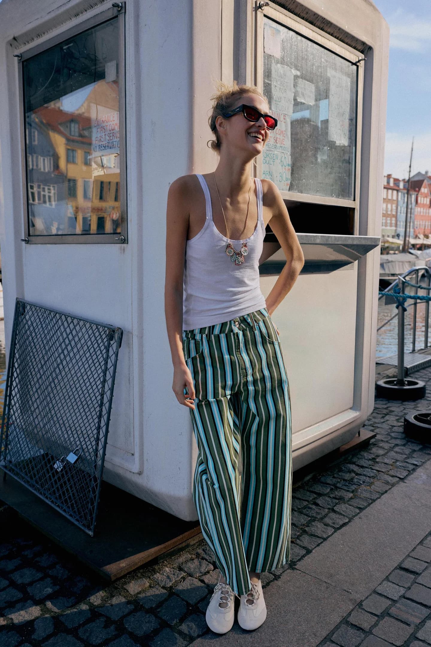 ДЖИНСЫ В ПОЛОСКУ Z1975 - фото 2