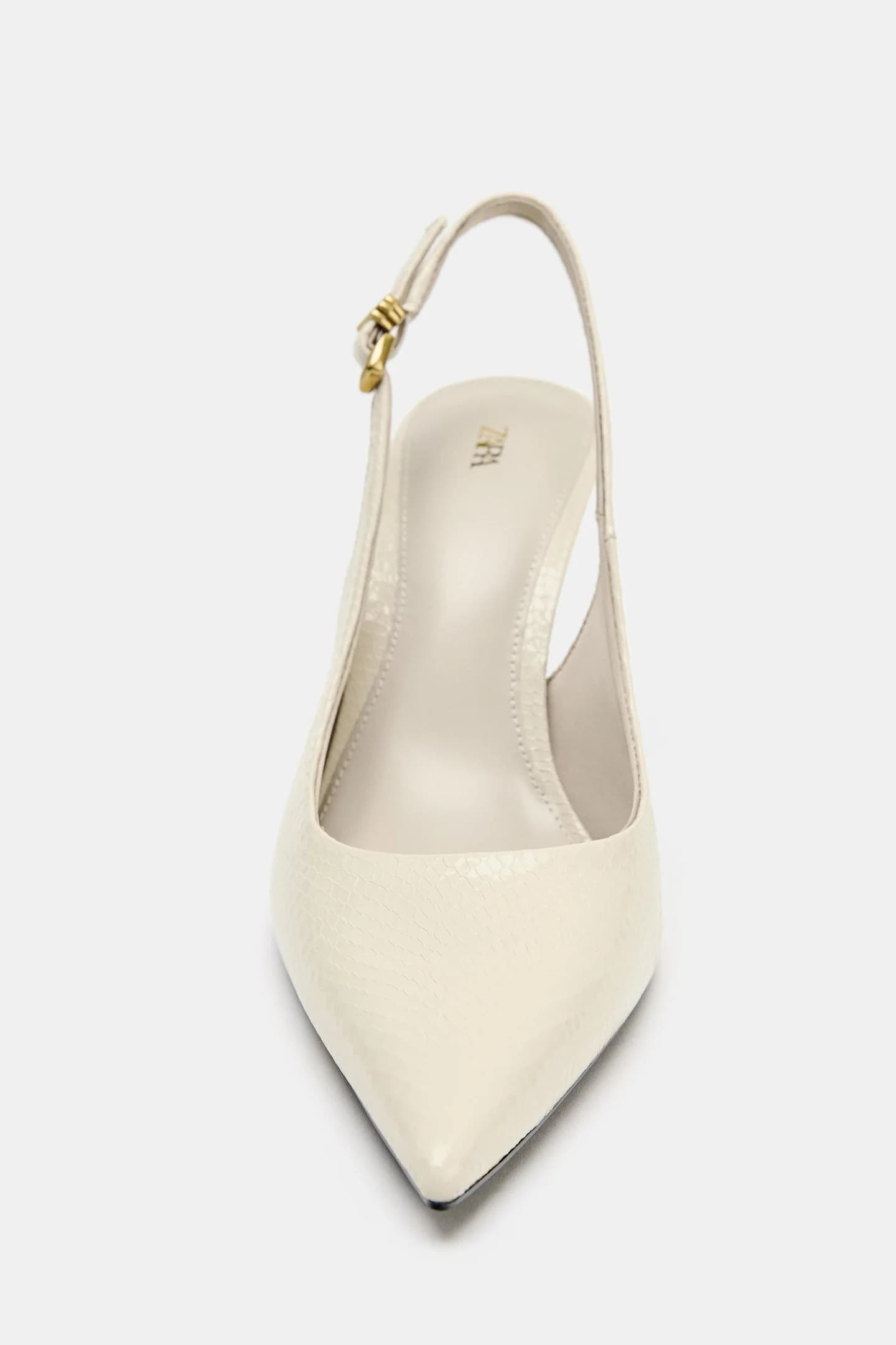 ТУФЛИ С ОТКРЫТЫМ КАБЛУКОМ И РЕСНЕНИЕМ