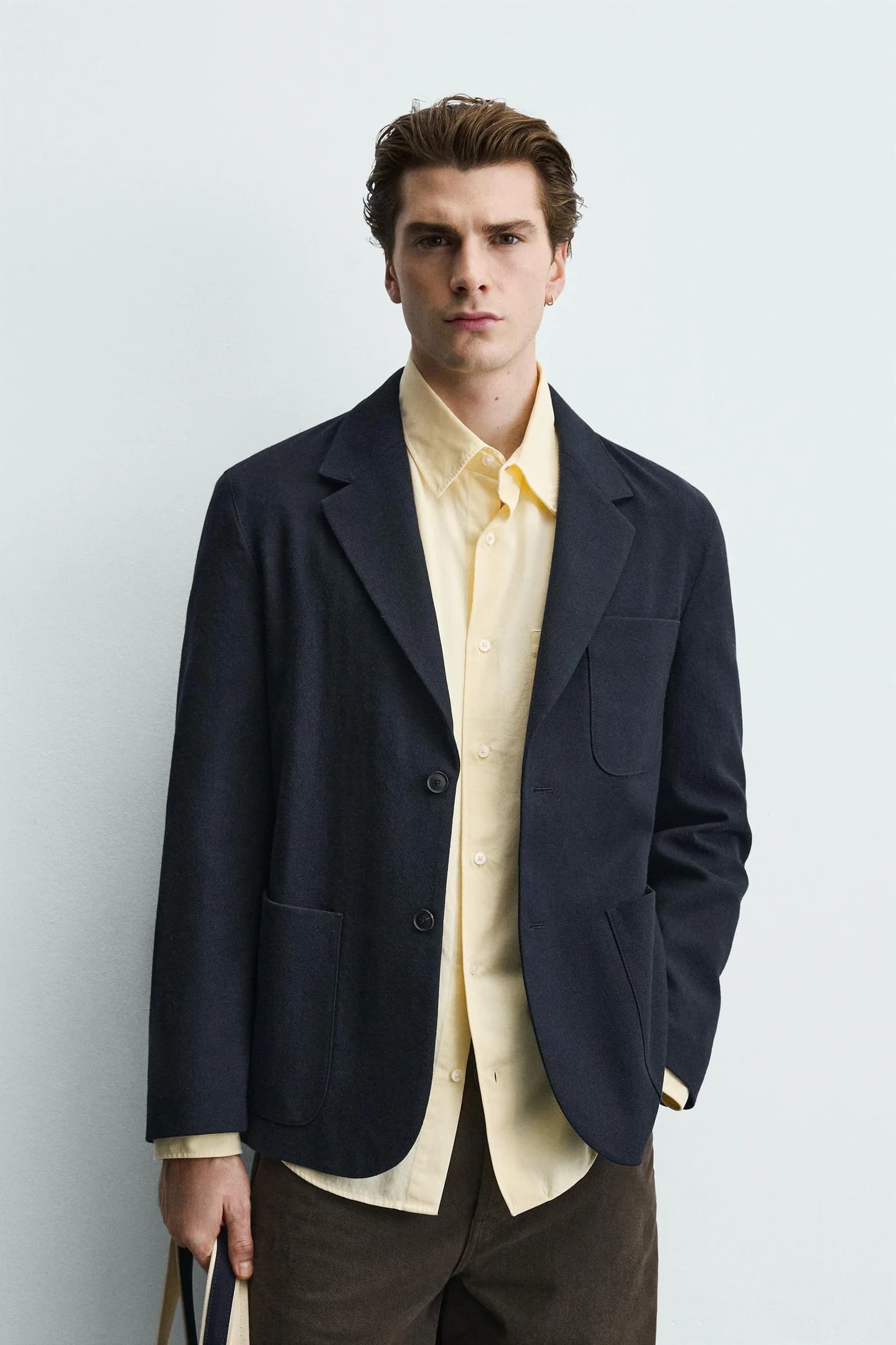 ШЕРСТЯНОЙ ПИДЖАК С НАЛАТАЧНЫМИ КАРМАНАМИ - фото 2