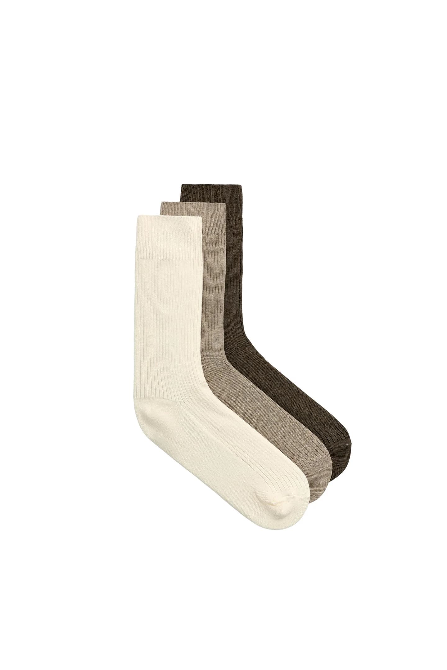 НАБОР ИЗ 3 ПАР НОСКОВ СРЕДНЕЙ ТОЛЩИНЫ С РЕБКОЙ - фото 3