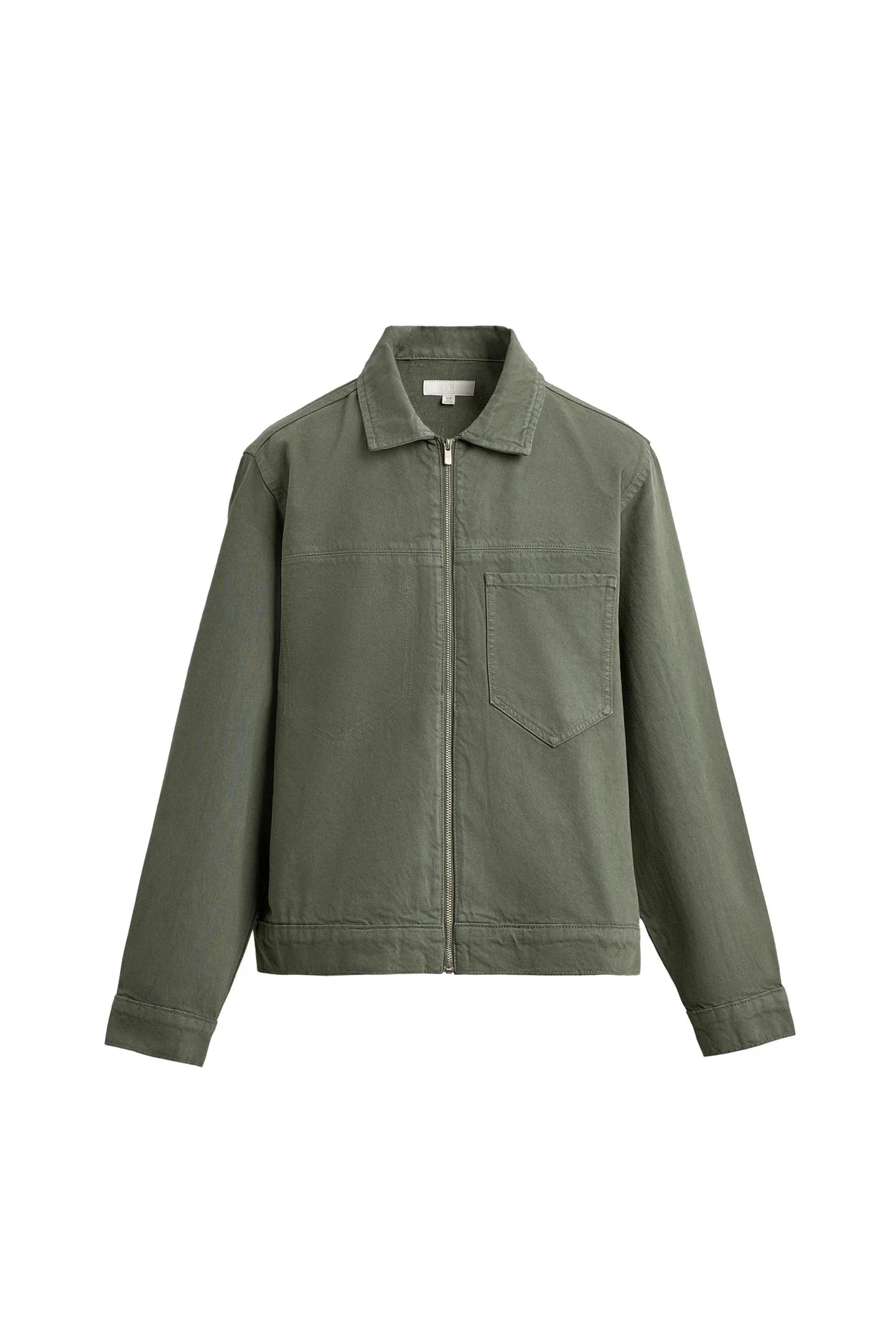 КУРТКА-РУБАШКА С ЭФФЕКТОМ СТИРКИ И МОЛНИИ - фото 3