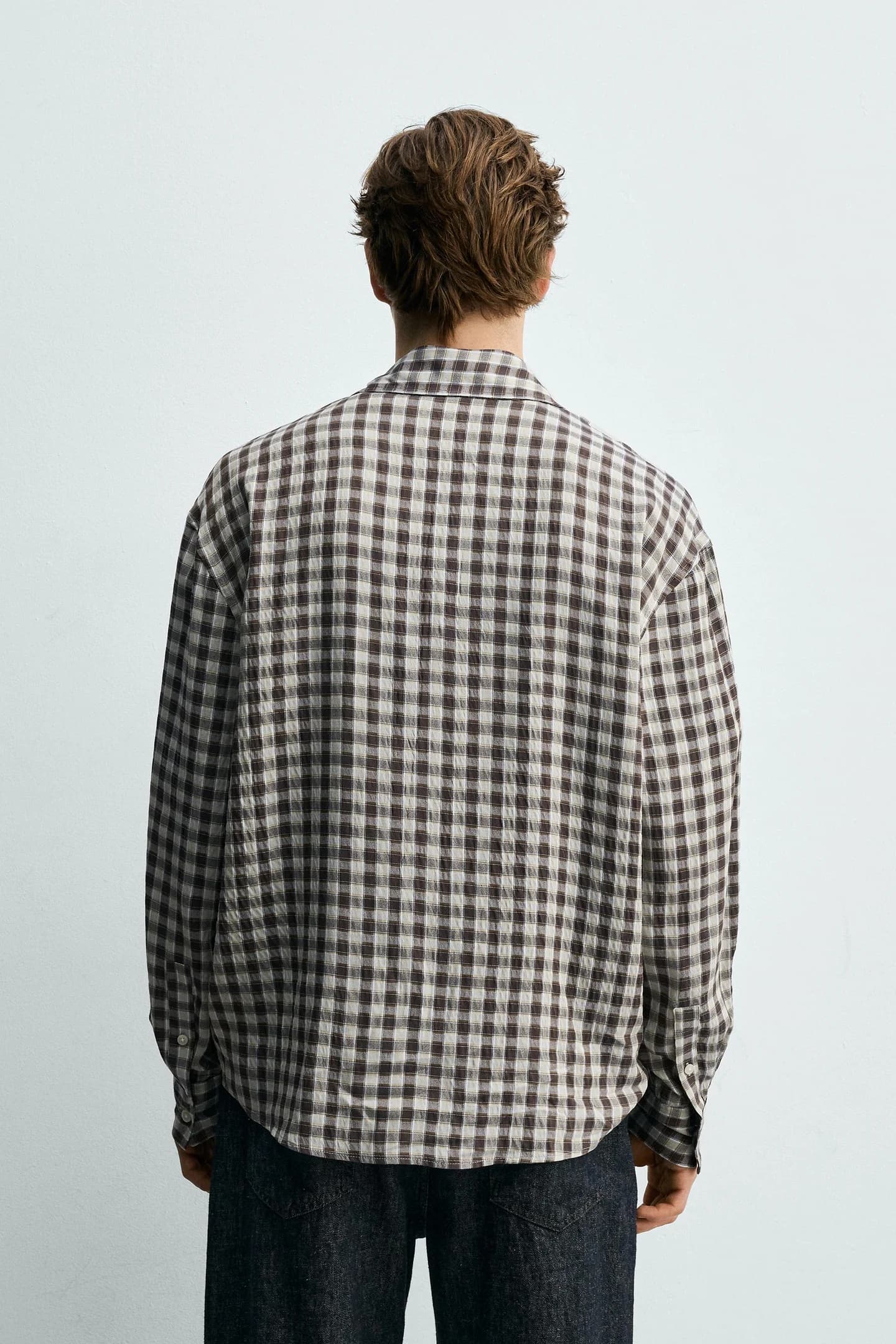 СВОБОДНАЯ РУБАШКА В КЛЕТИКУ - фото 2