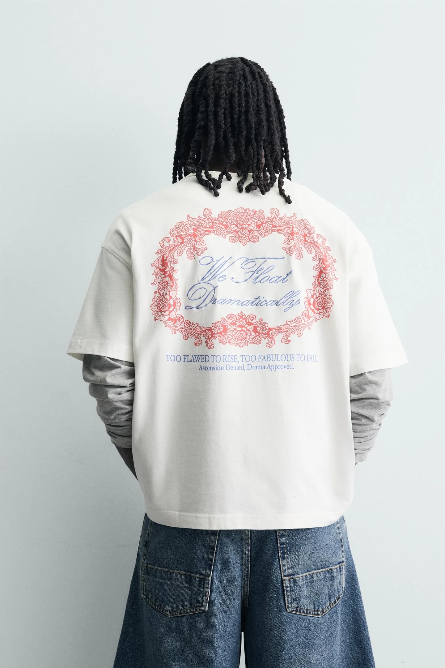 ФУТБОЛКА С ВЫШИВАННЫМ ПРИНТОМ - фото 3