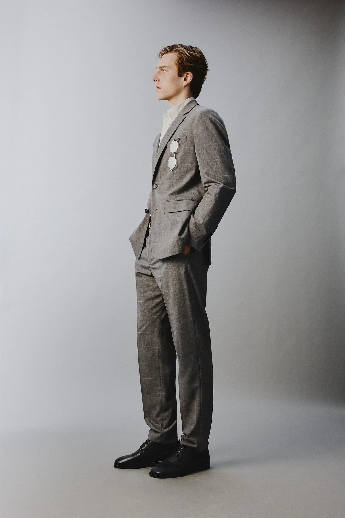 КОСТЮМНЫЕ БРЮКИ В КЛЕТКУ - фото 2