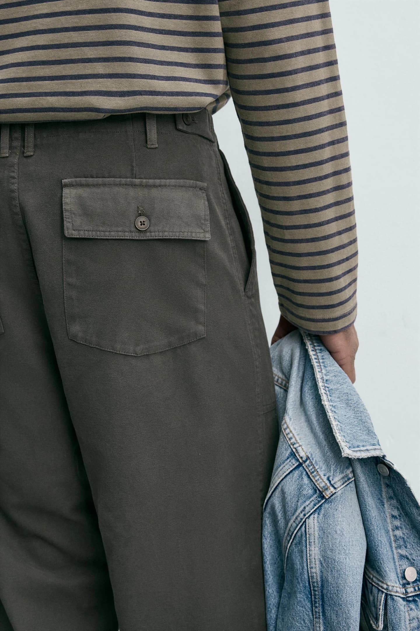 БРЮКИ СВОБОДНОГО КРАЯ С РЕМНЯМИ - фото 2